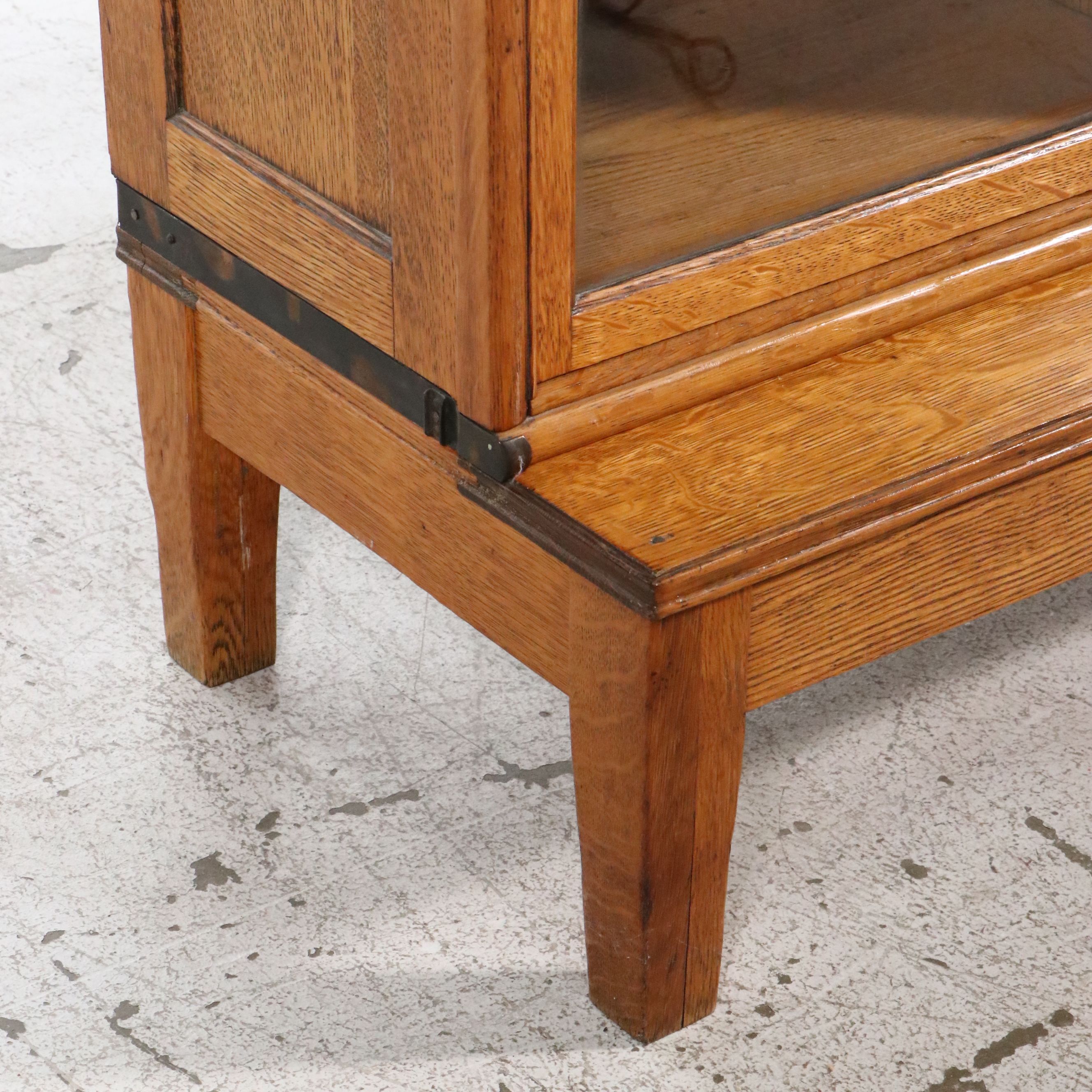 Arts & Crafts Oak Barrister's Bookcase, Early 20th Century