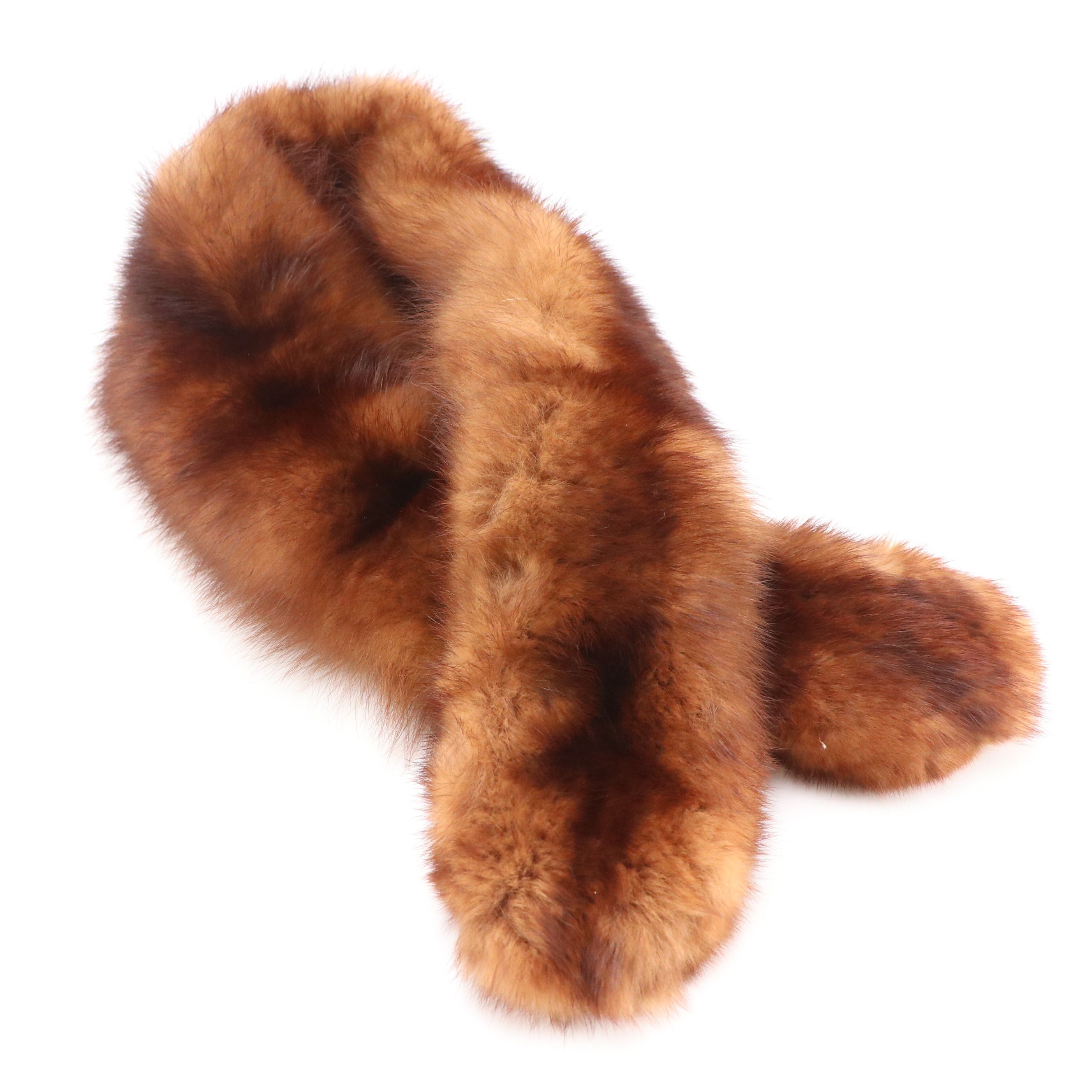 I. Magnin Vintage Sheared Rabbit Fur Hat, Other Mink Collar, Faux Leopard Hat