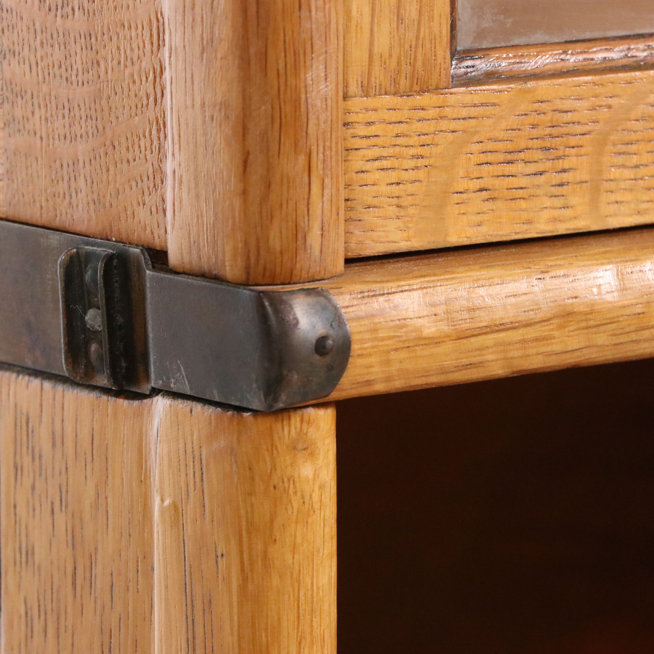 Arts & Crafts Oak Barrister's Bookcase, Early 20th Century