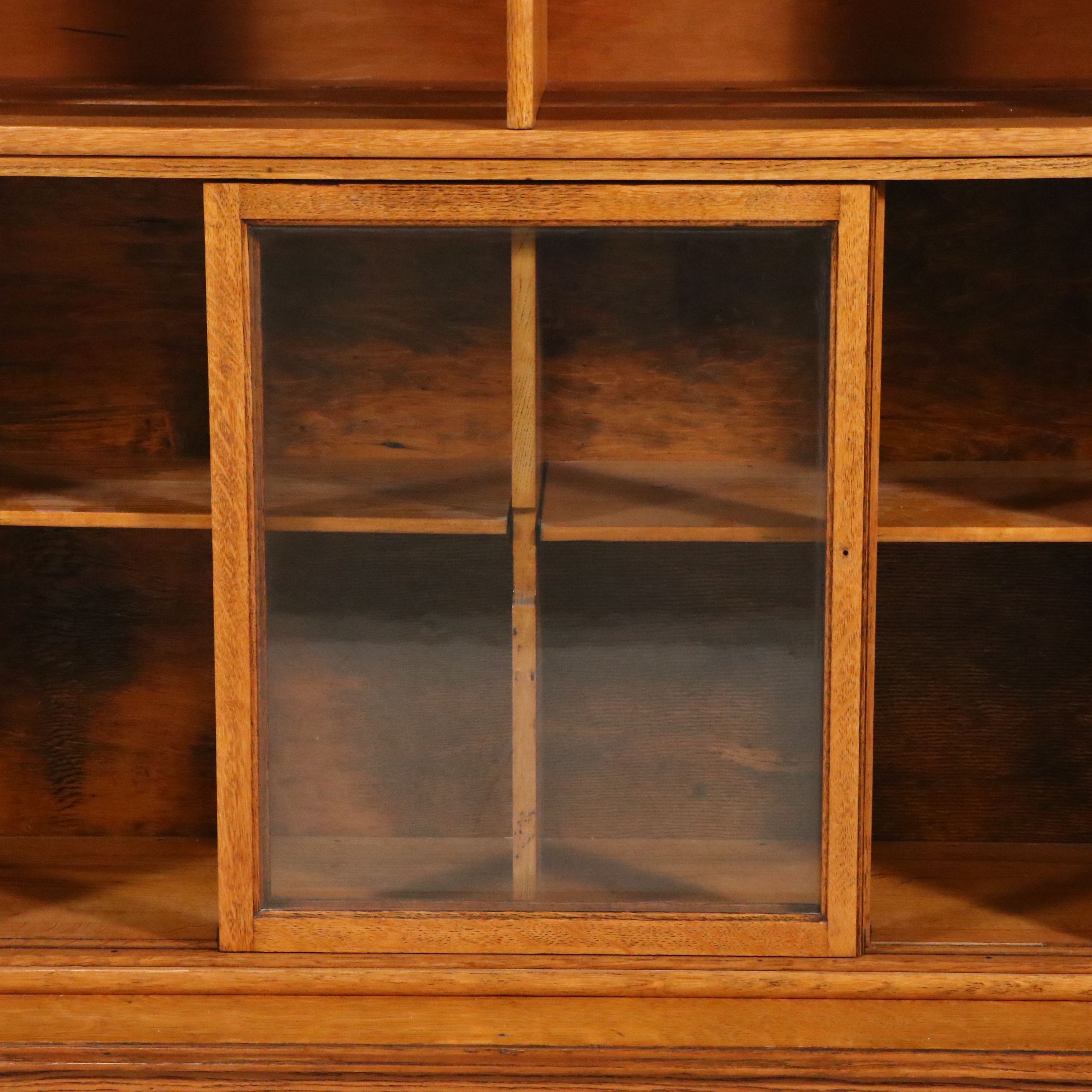 Arts & Crafts Oak Barrister's Bookcase, Early 20th Century