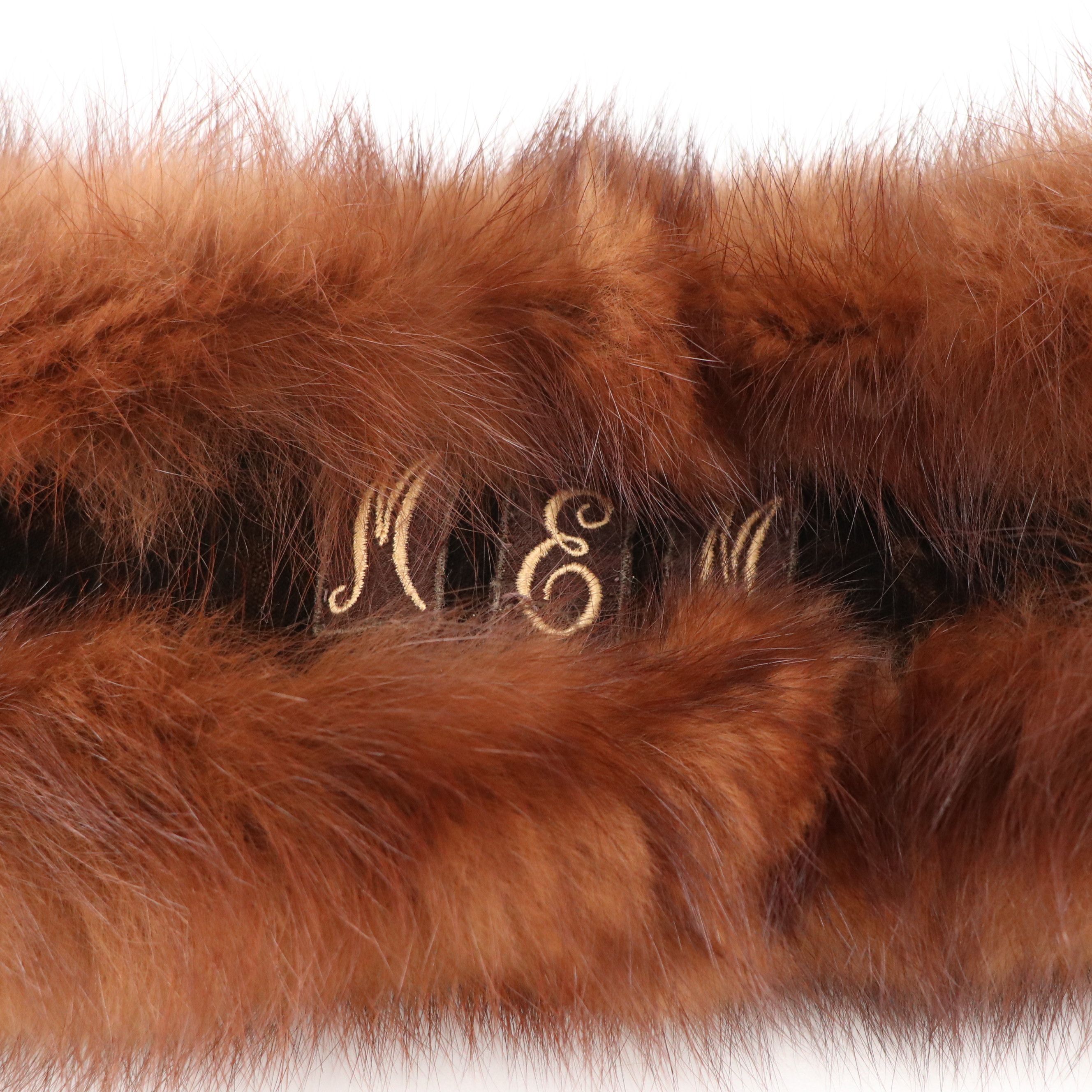 I. Magnin Vintage Sheared Rabbit Fur Hat, Other Mink Collar, Faux Leopard Hat