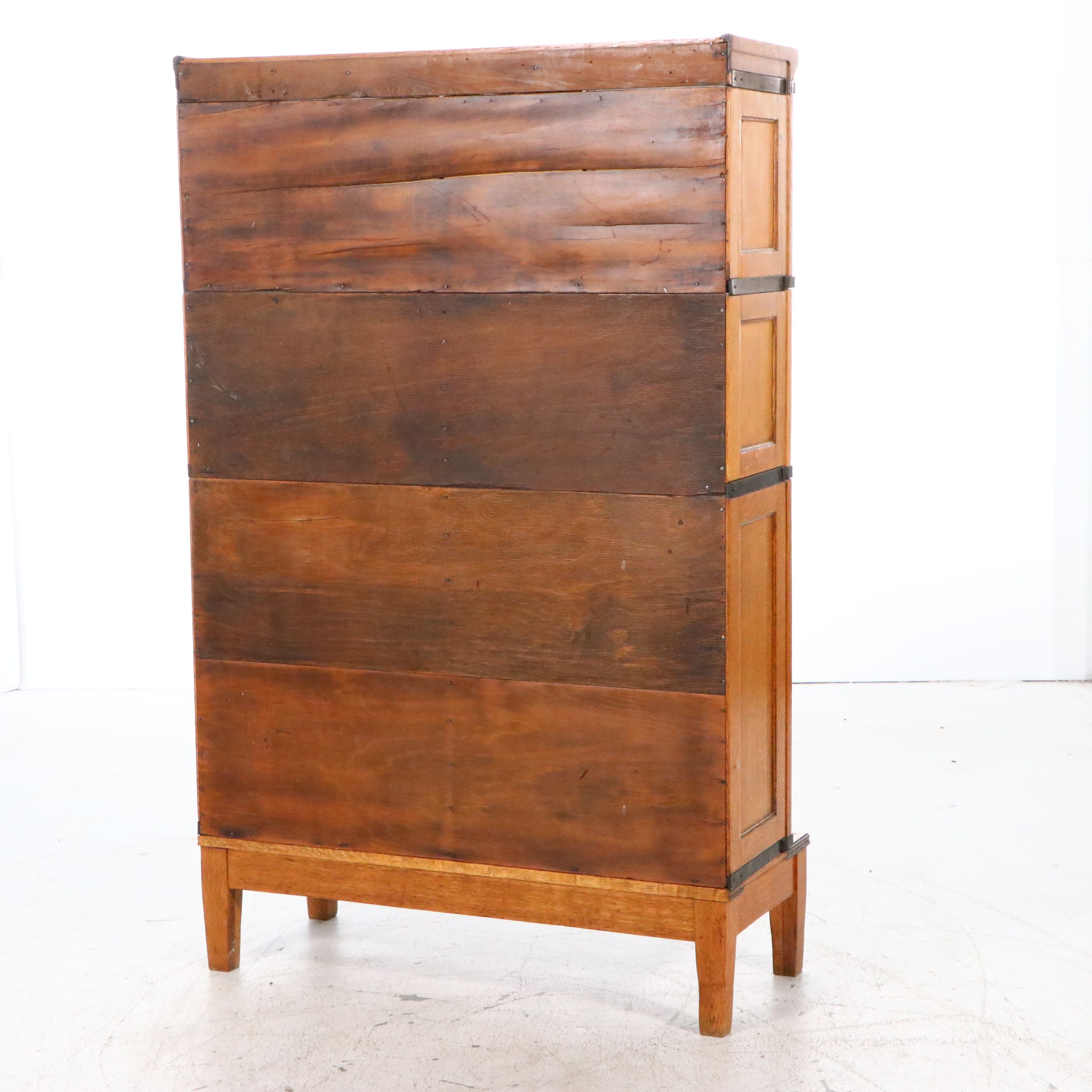 Arts & Crafts Oak Barrister's Bookcase, Early 20th Century