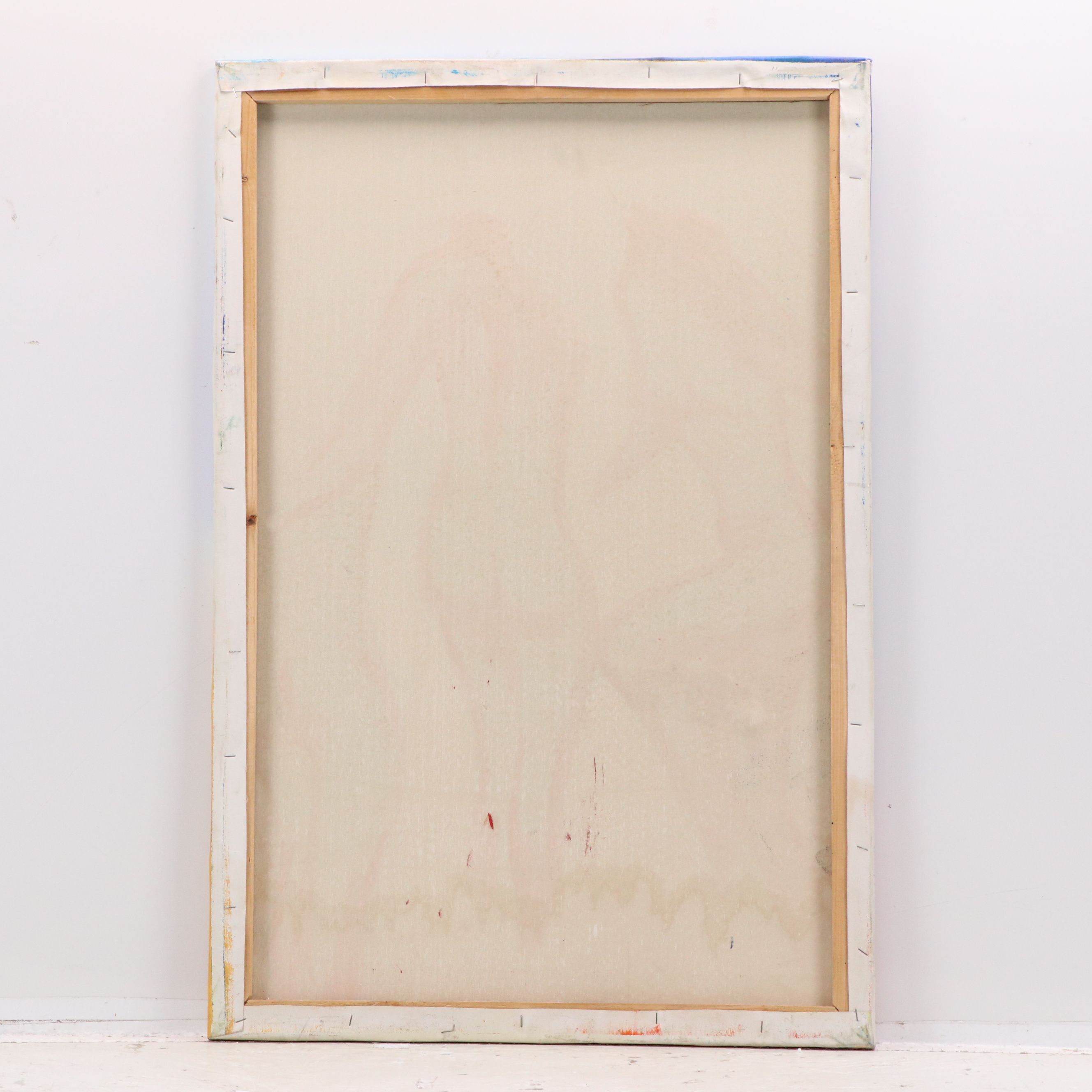 Figurative Acrylic Painting of Blue Nudes