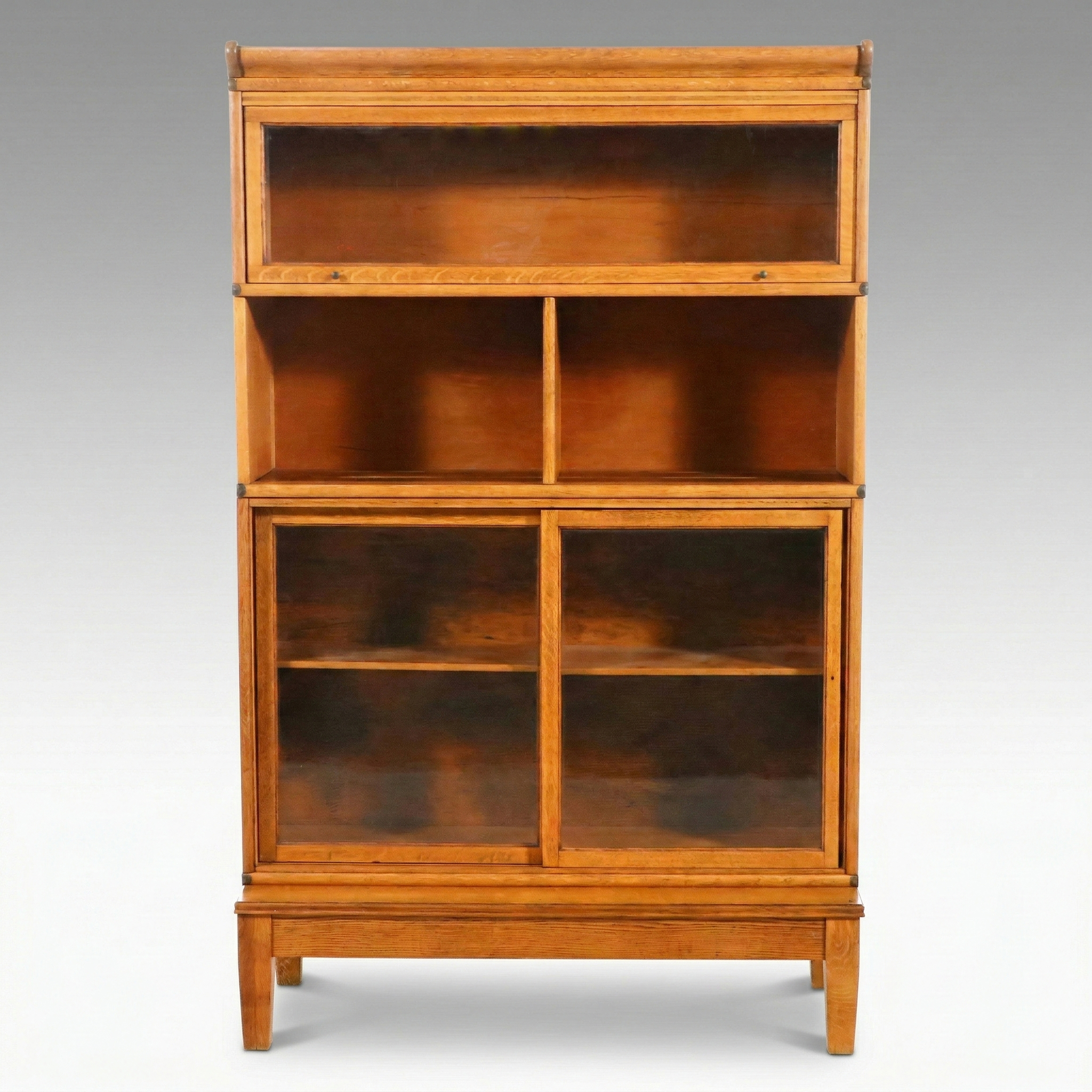 Arts & Crafts Oak Barrister's Bookcase, Early 20th Century