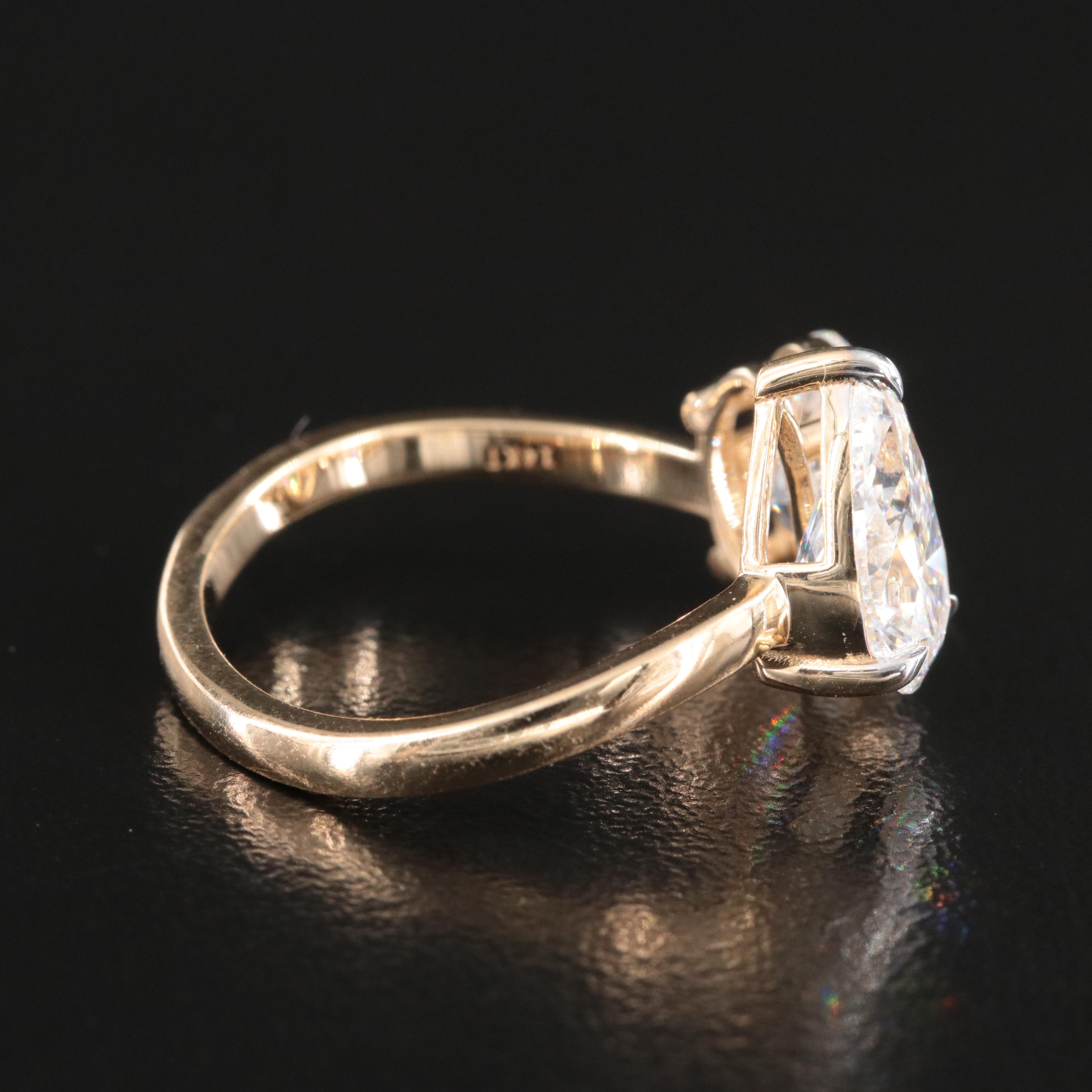 14K 2.75 CTW Lab Grown Toi et Moi Ring with IGI Report14K 2.75 CTW Lab Grown Toi et Moi Ring with IGI Report
