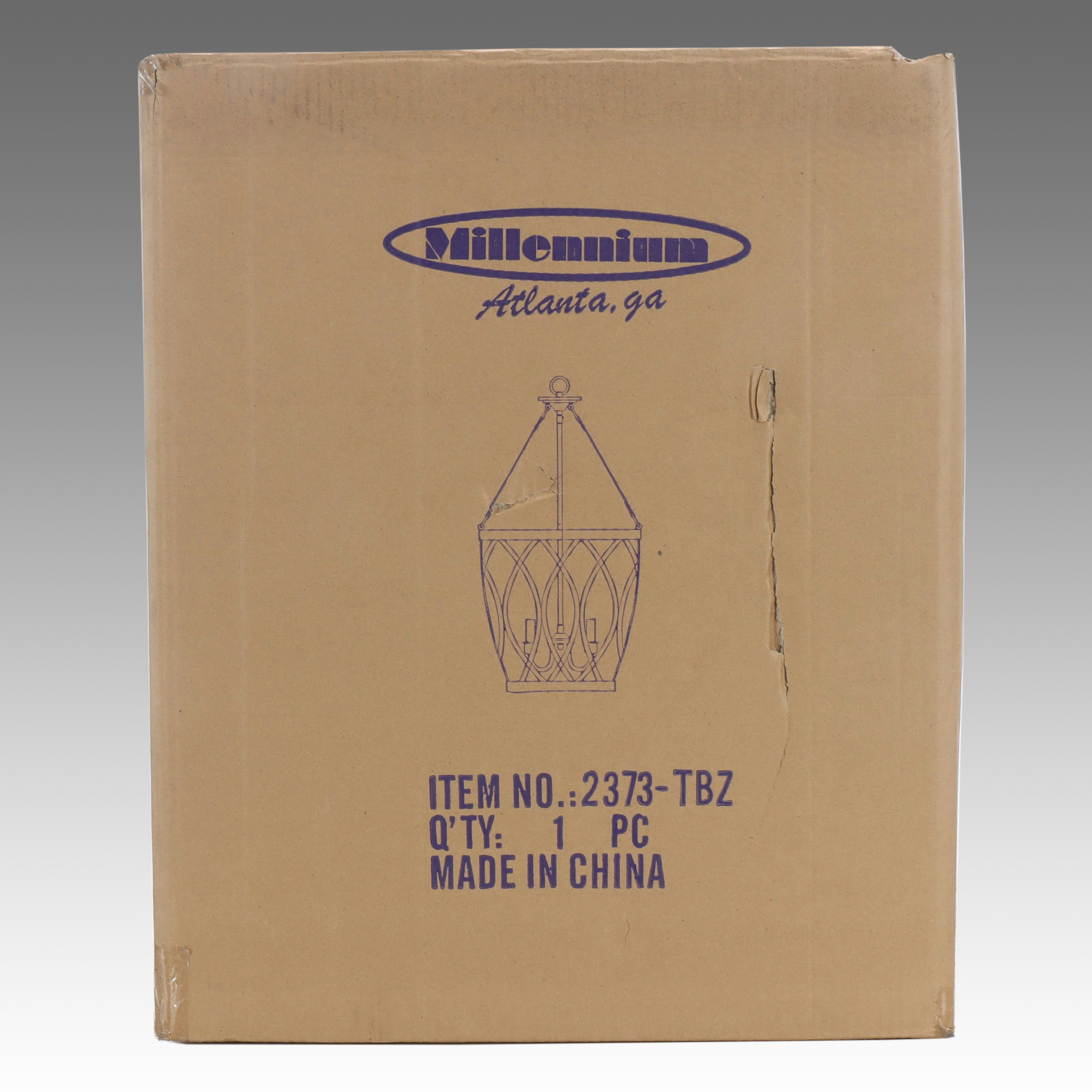 Millennium Bronzed Metal Diamond Cage Pendant