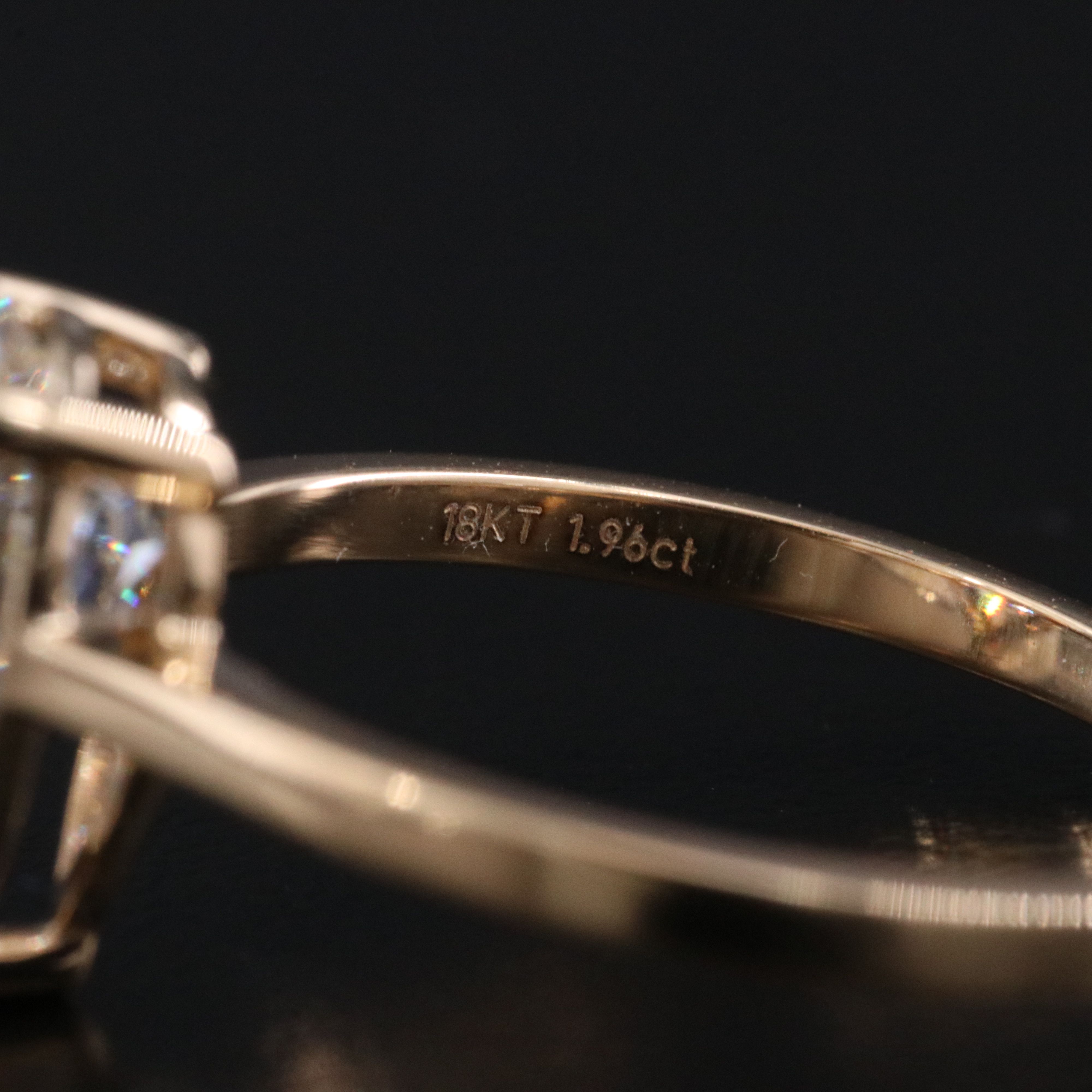 18K 1.96 CT Lab Grown Diamond Solitaire Ring with IGI Report