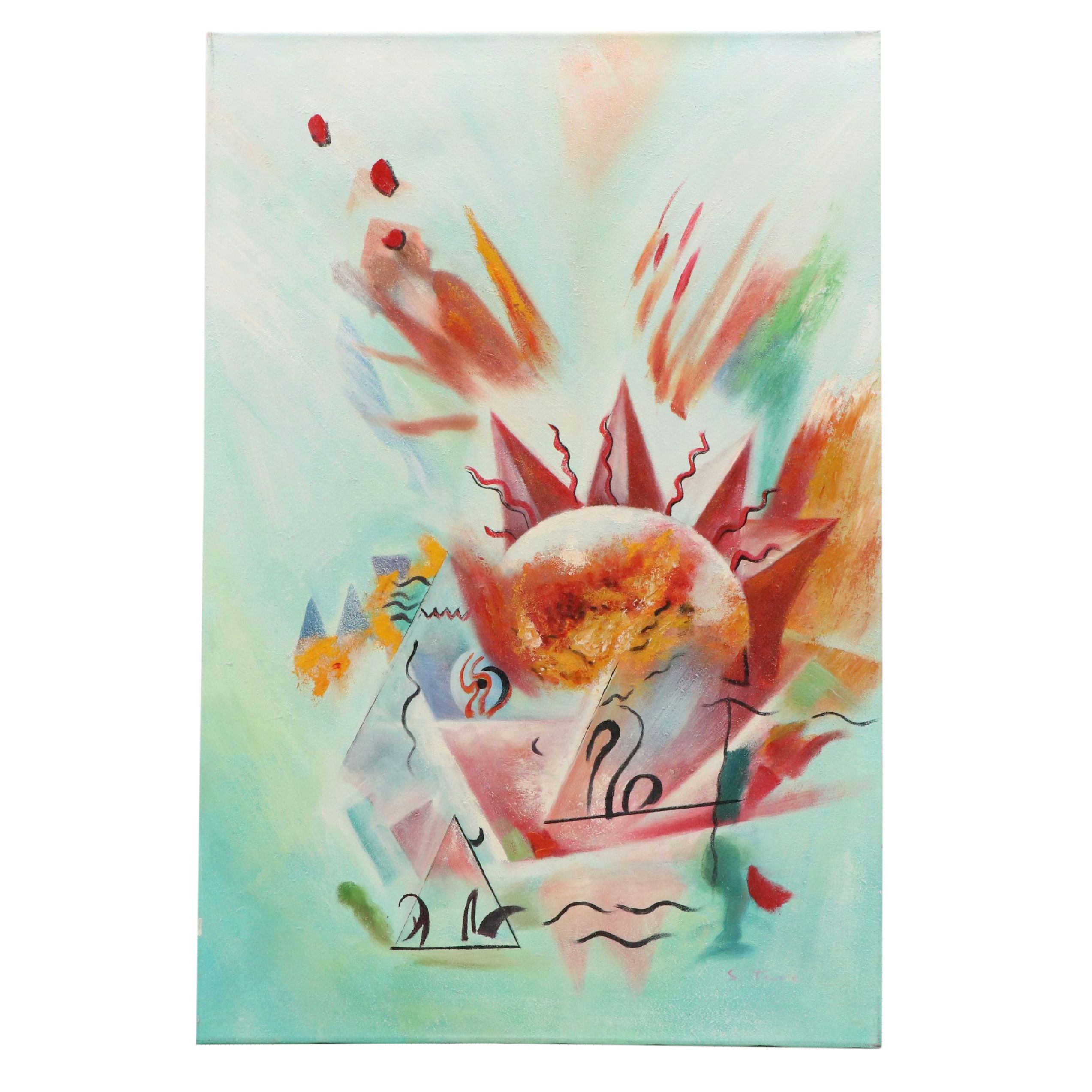 Non-Objective Acrylic Painting, Circa 2010