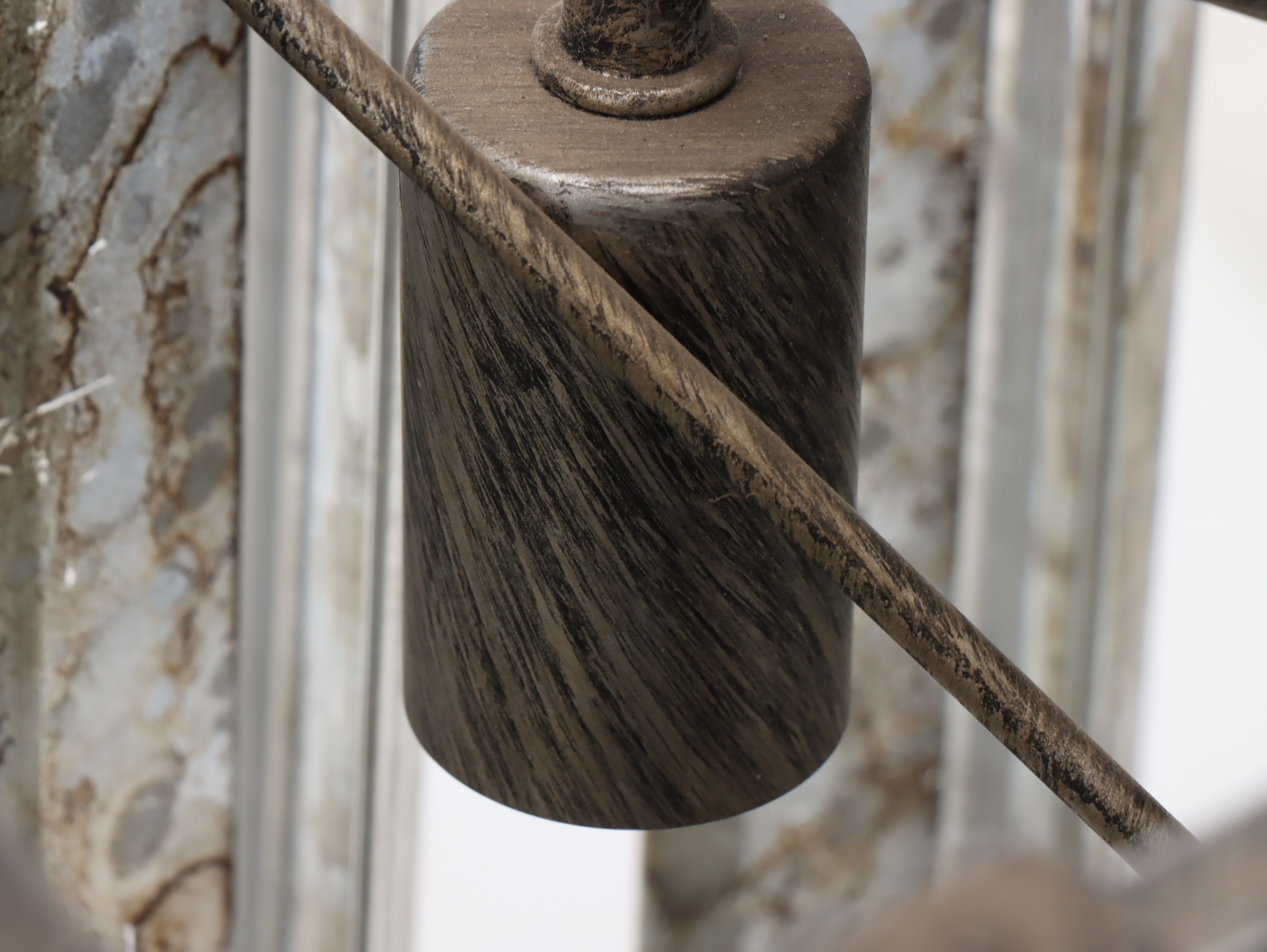 Champagne Gilt Finish Wedding Cake Style Glass Chandelier, 21st Century