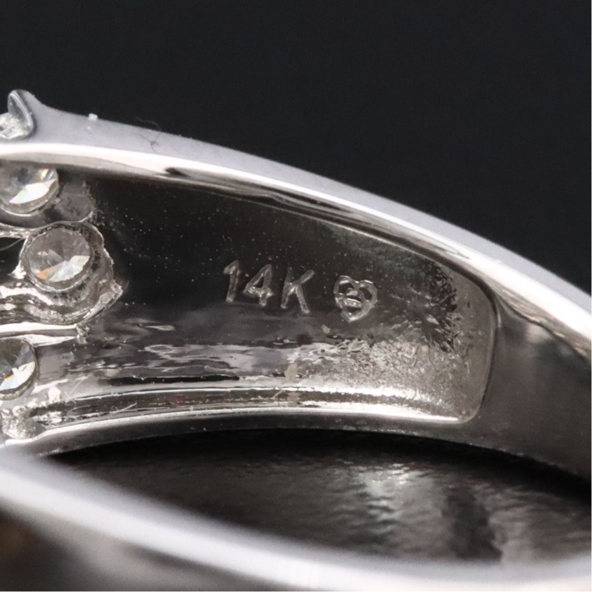 14K 2.00 CTW Diamond Triple Row Ring