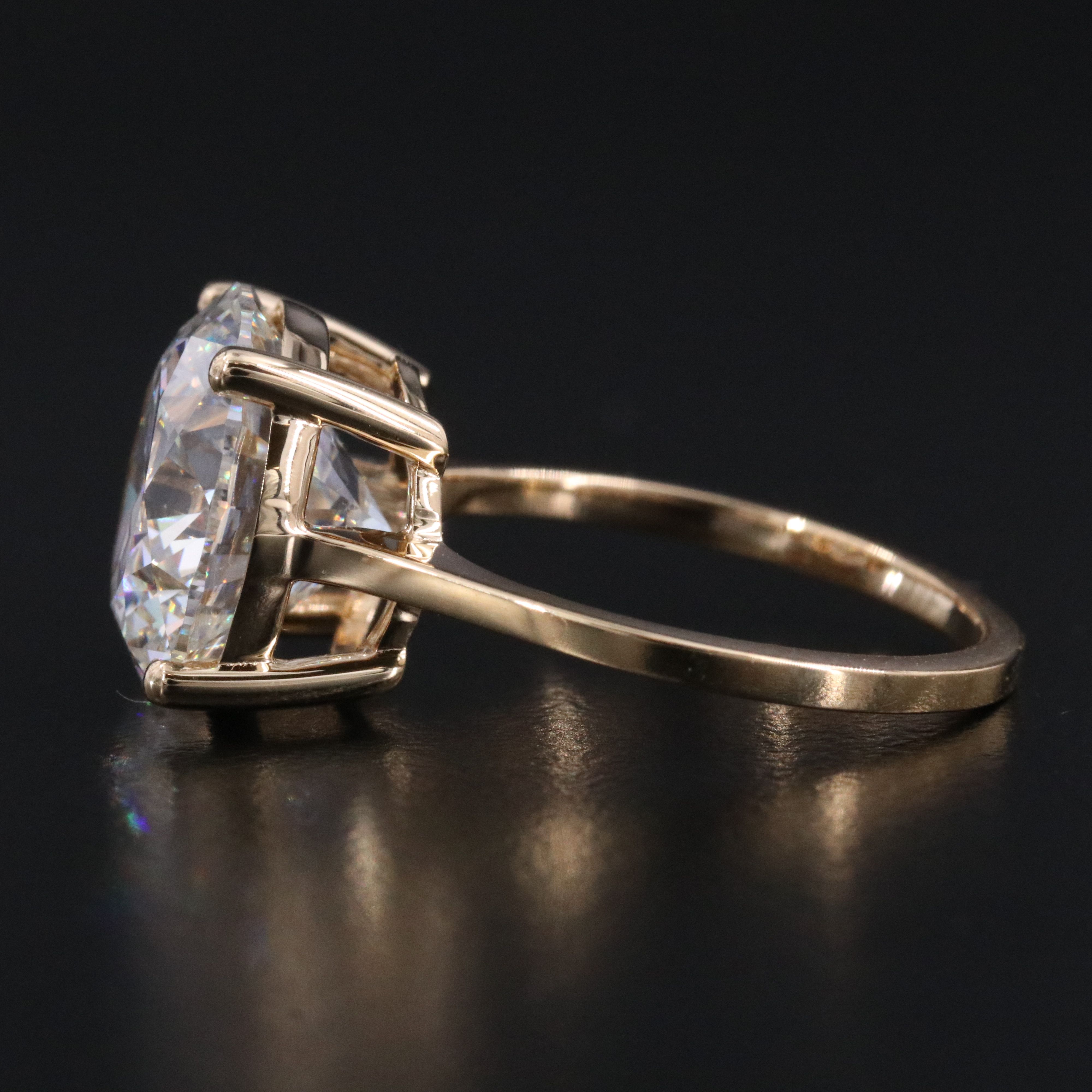 18K 6.14 CT Lab Grown Diamond Solitaire Ring with IGI Report