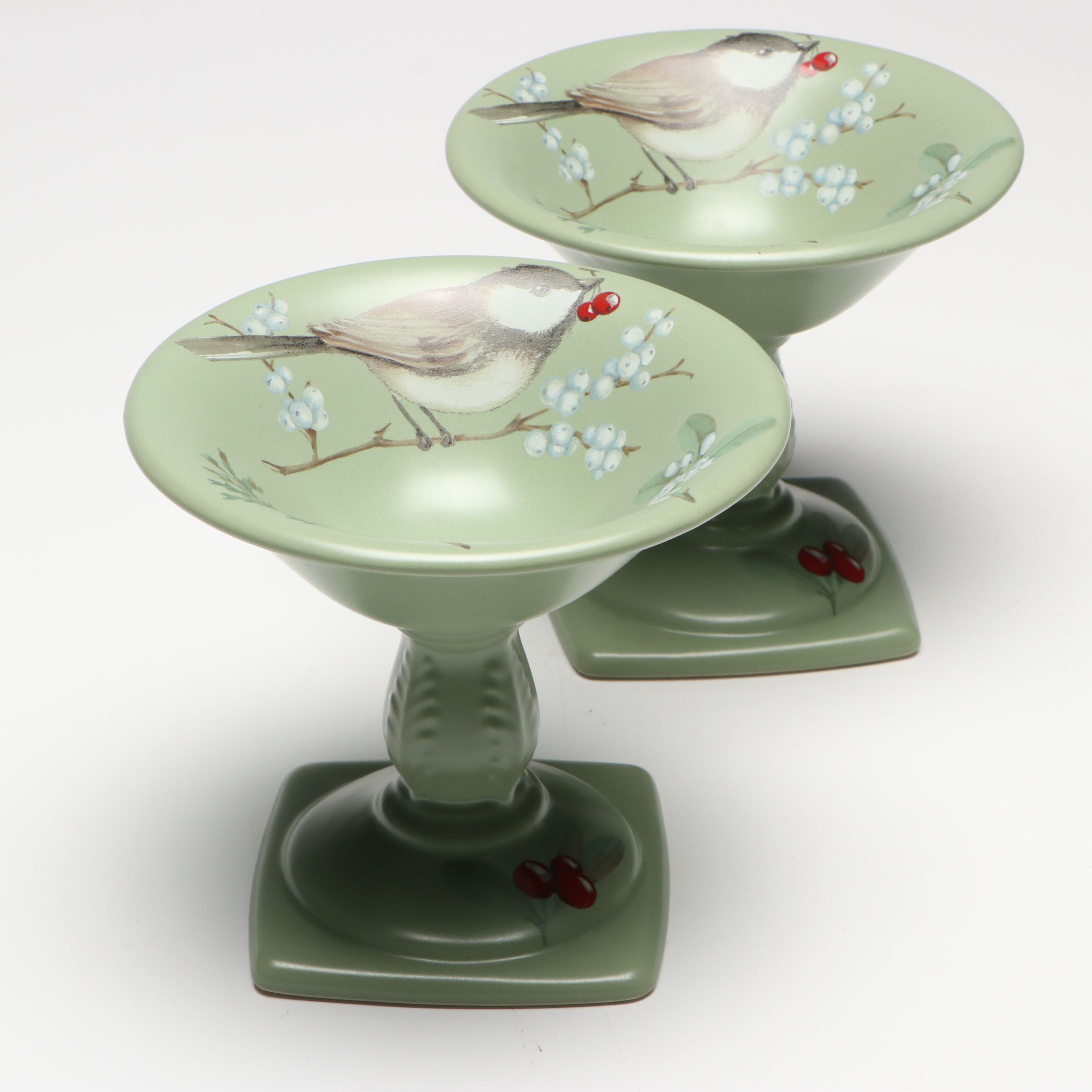 Pfaltzgraff "Winterberry" Ceramic Serveware with Wine Glasses