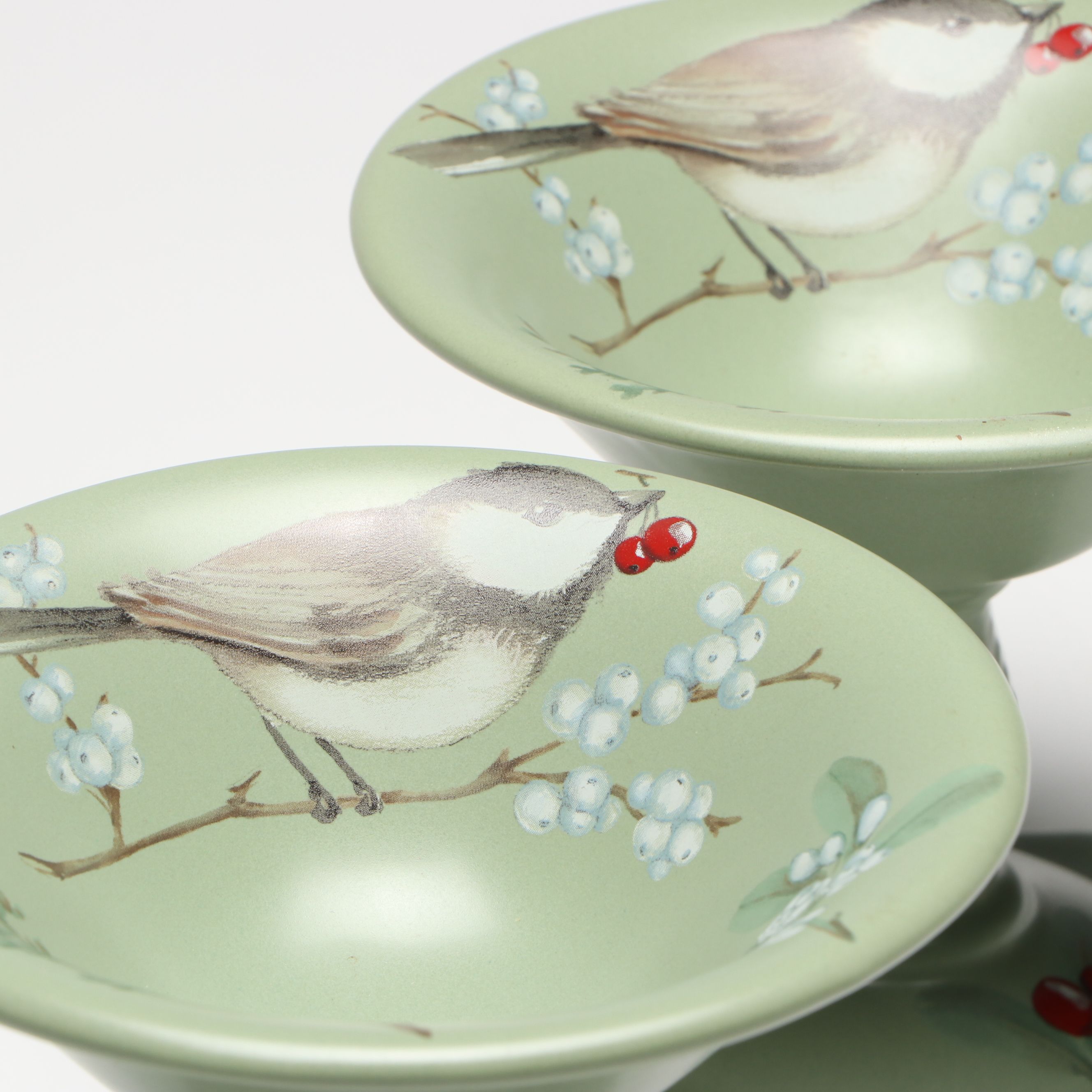 Pfaltzgraff "Winterberry" Ceramic Serveware with Wine Glasses