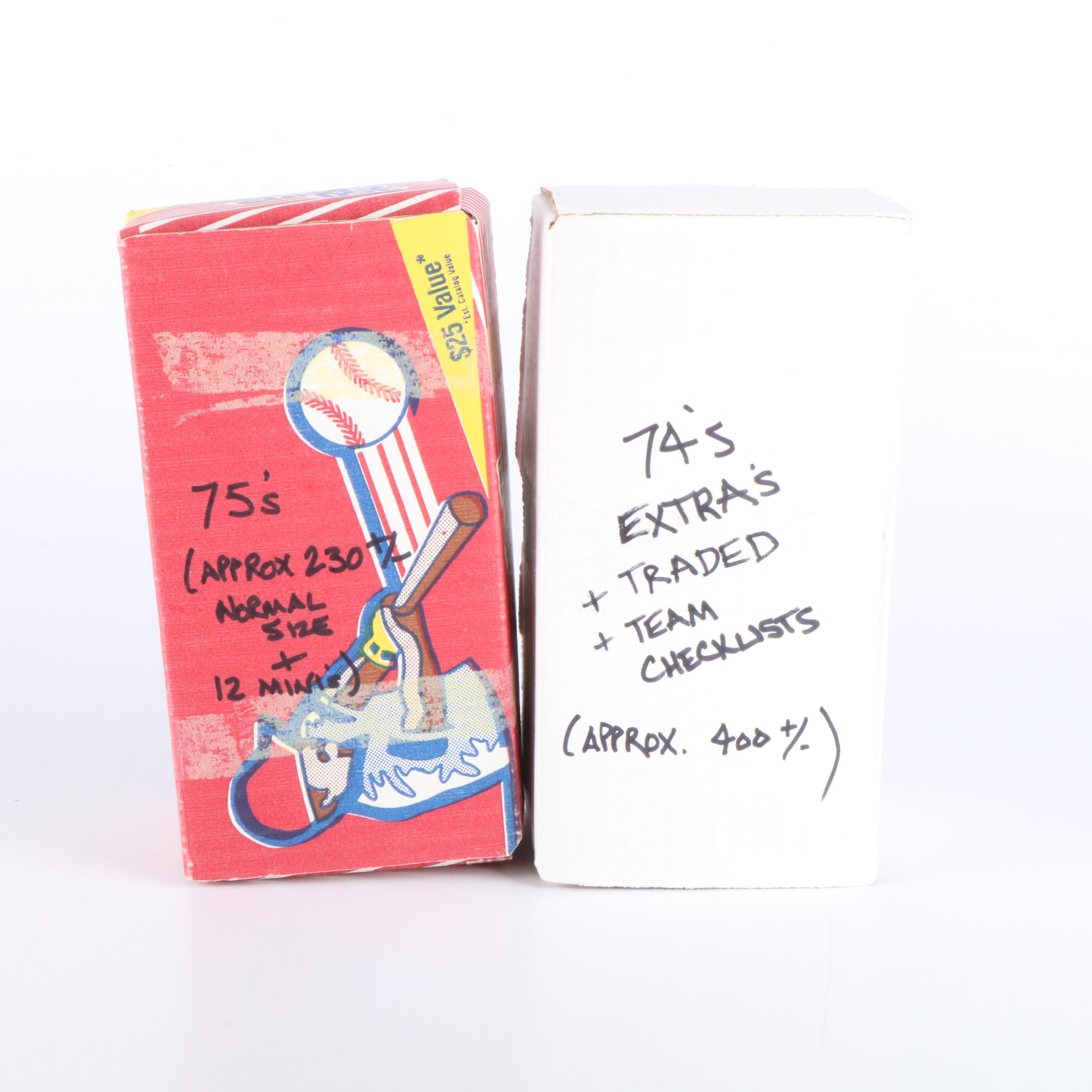 Collection of 1974 and 1975 Topps Baseball Cards