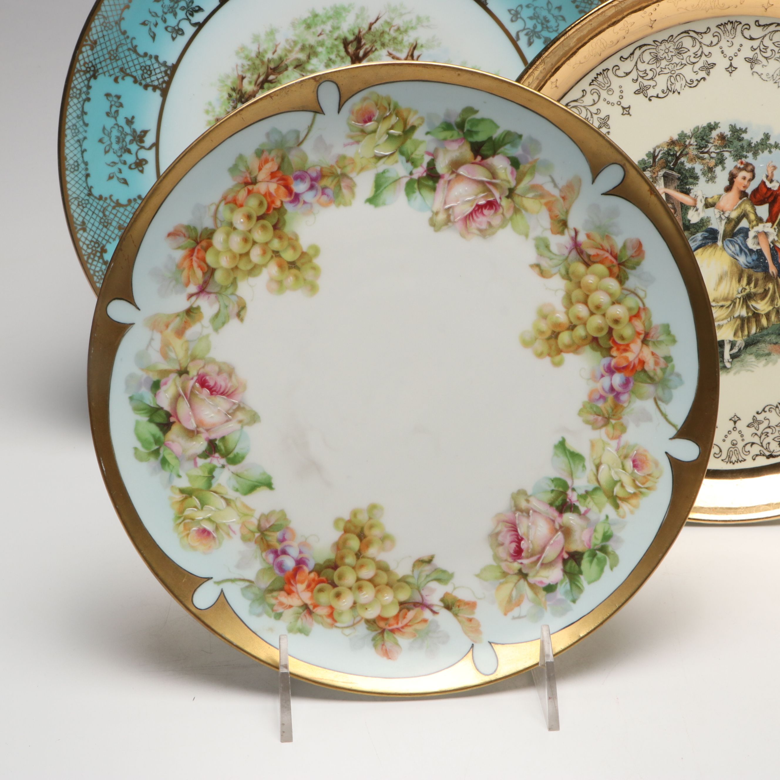 Limoges with Other European Style Porcelain Cabinet Plates