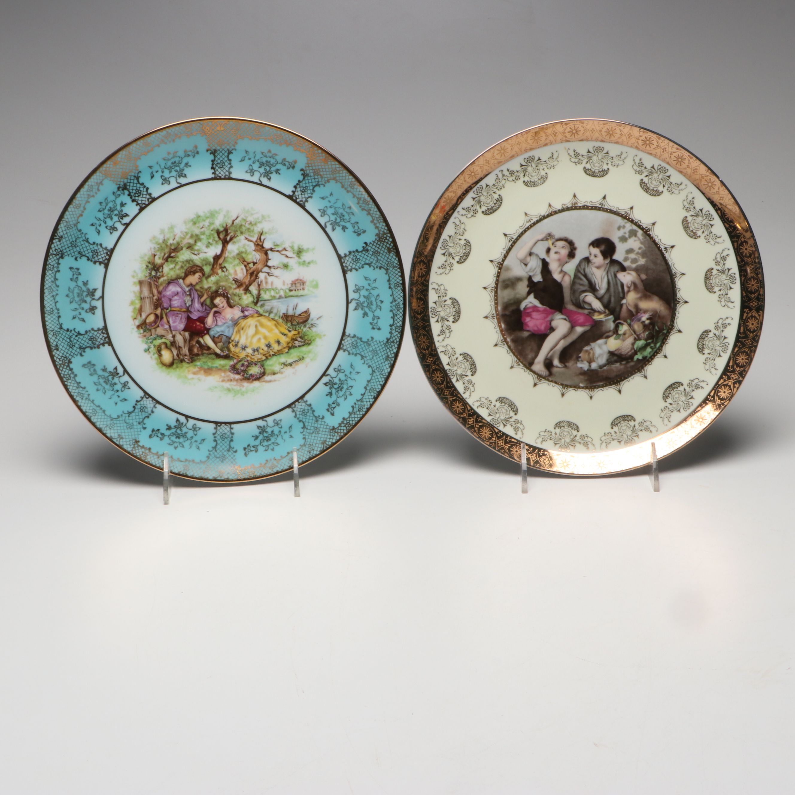 Limoges with Other European Style Porcelain Cabinet Plates