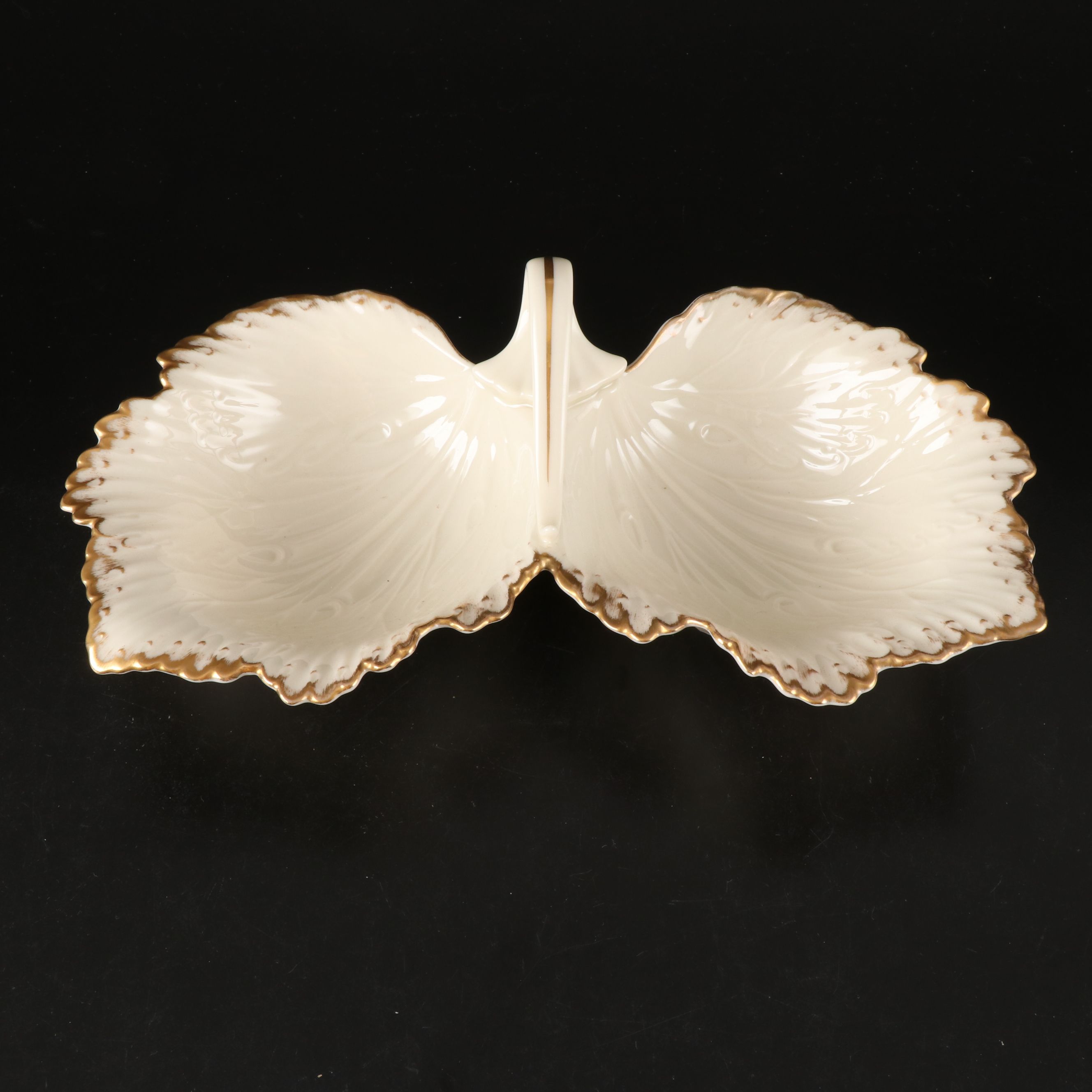 Lenox "Monticello" with Other Leaf-Shaped Dish and Vase