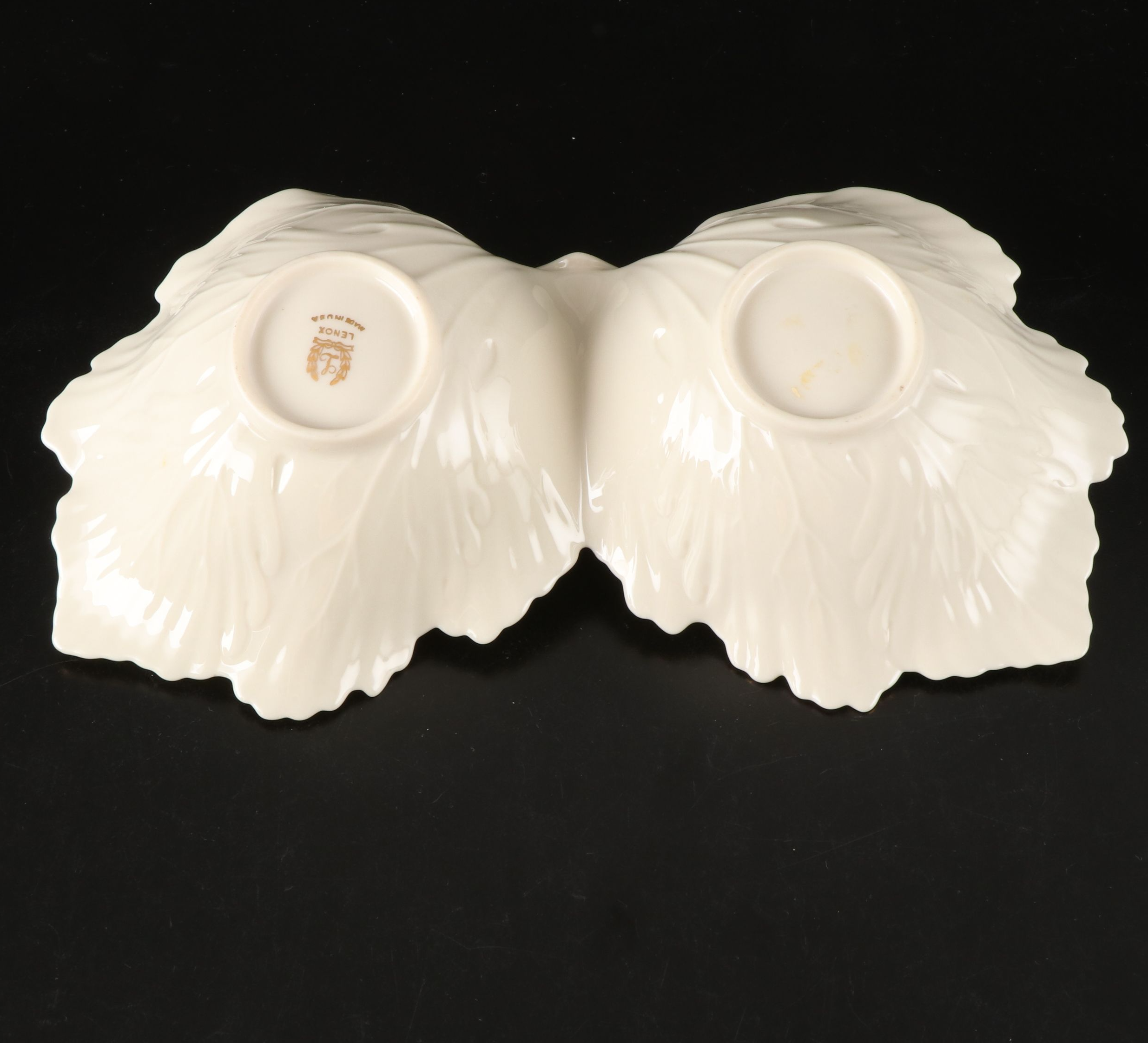 Lenox "Monticello" with Other Leaf-Shaped Dish and Vase