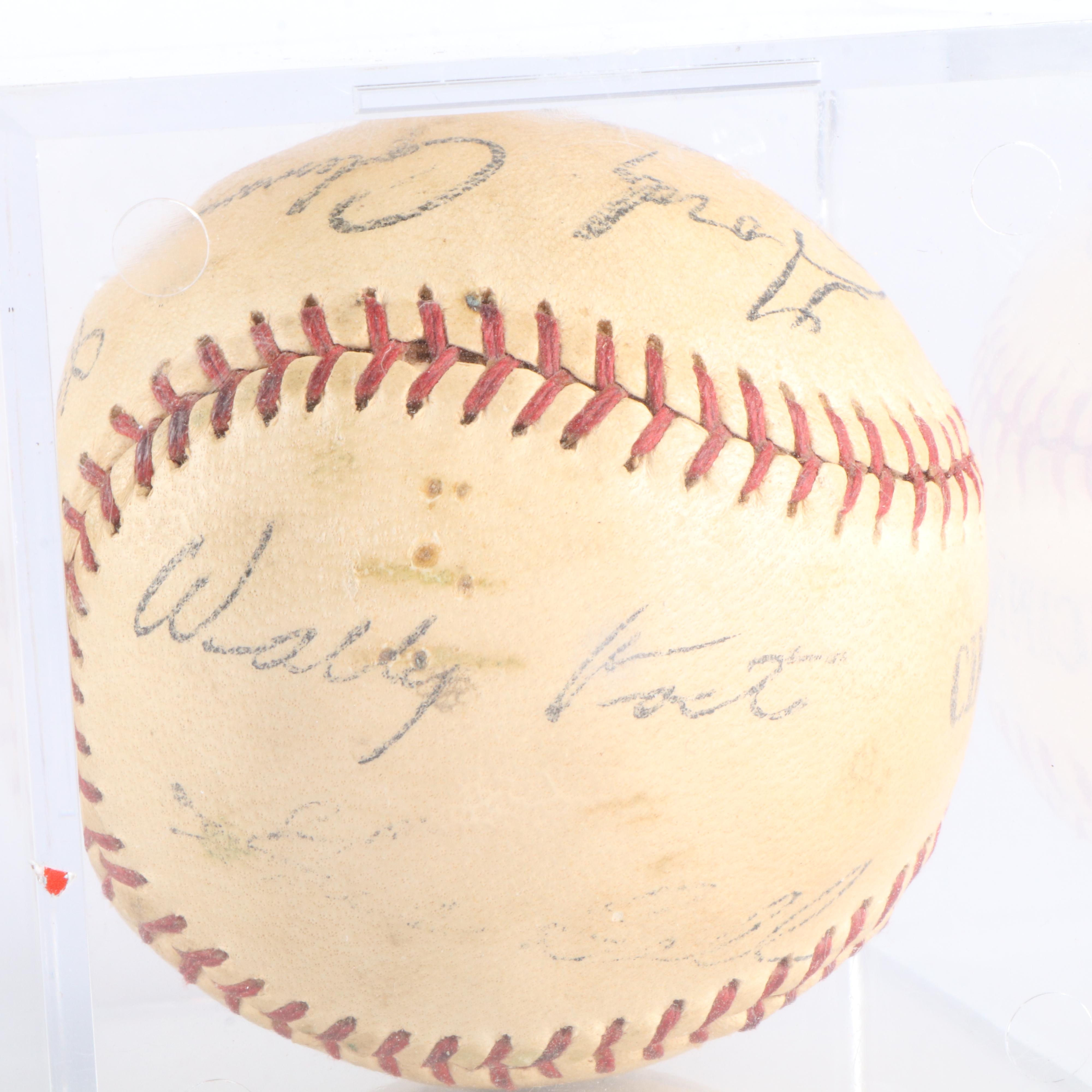 Pete Rose Signed Statue, 1961 Reds Team Baseball, Two Signed Reds Baseballs