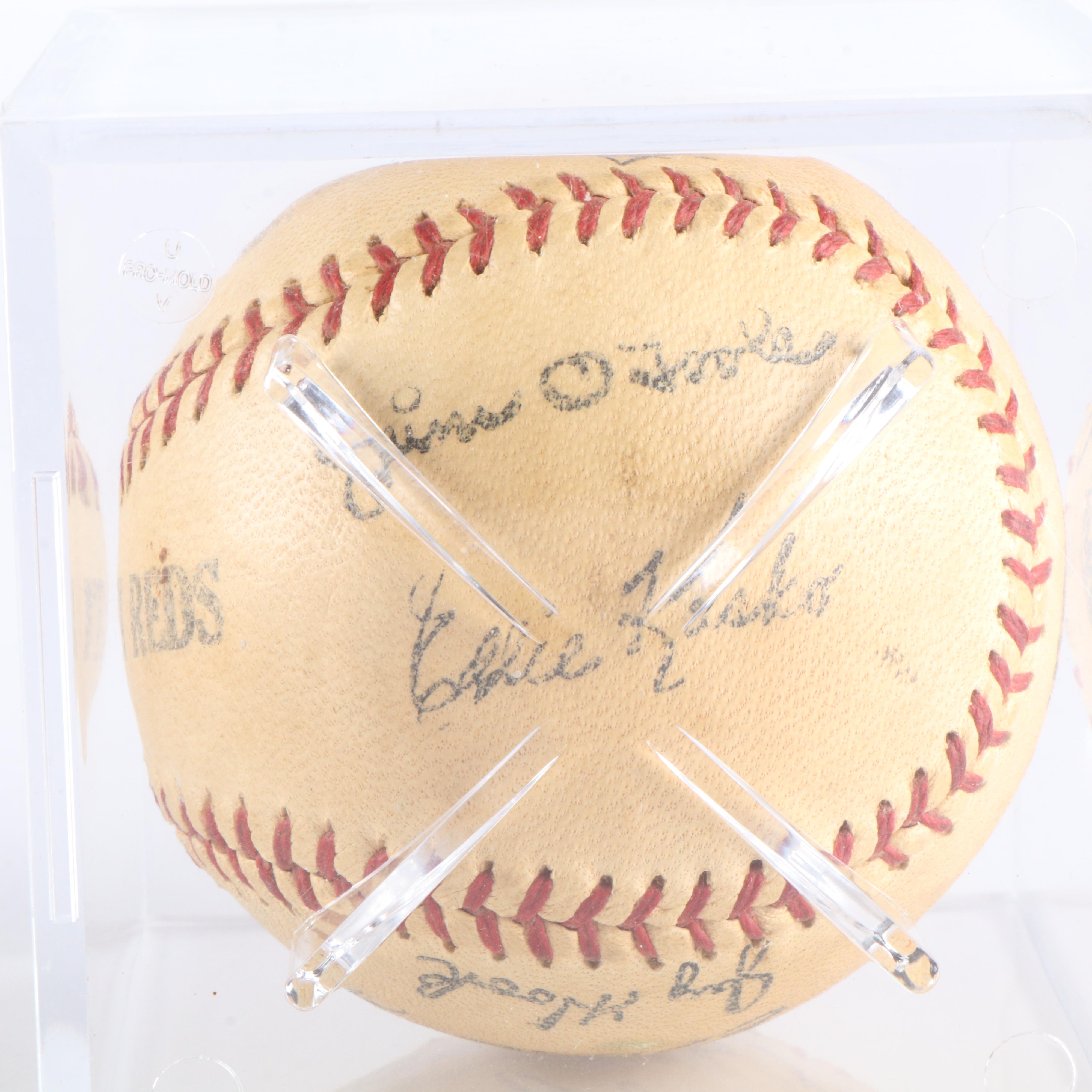 Pete Rose Signed Statue, 1961 Reds Team Baseball, Two Signed Reds Baseballs