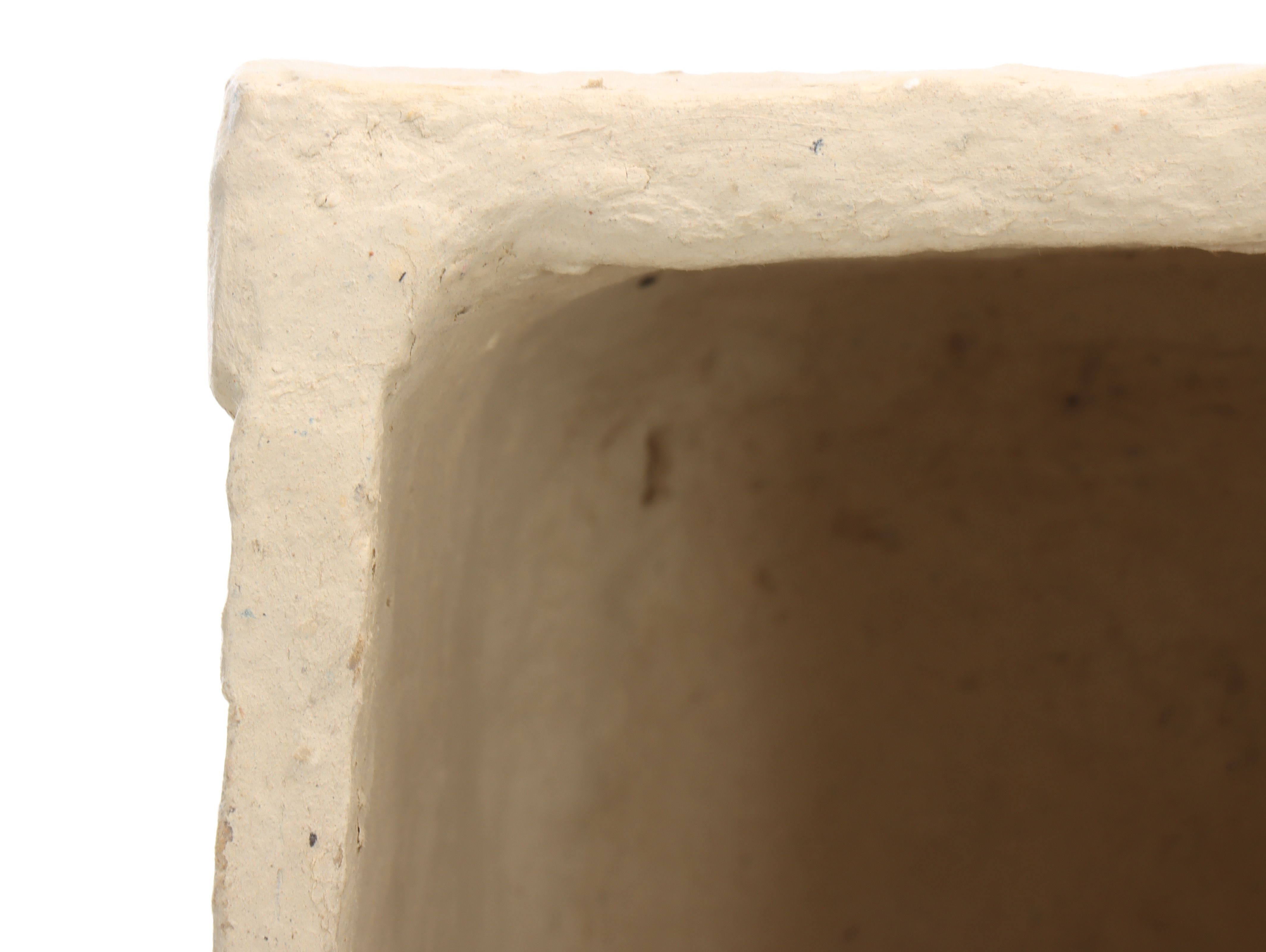 Primitive Style Papier-Mâché Wall Shelf Unit and Footed Planter