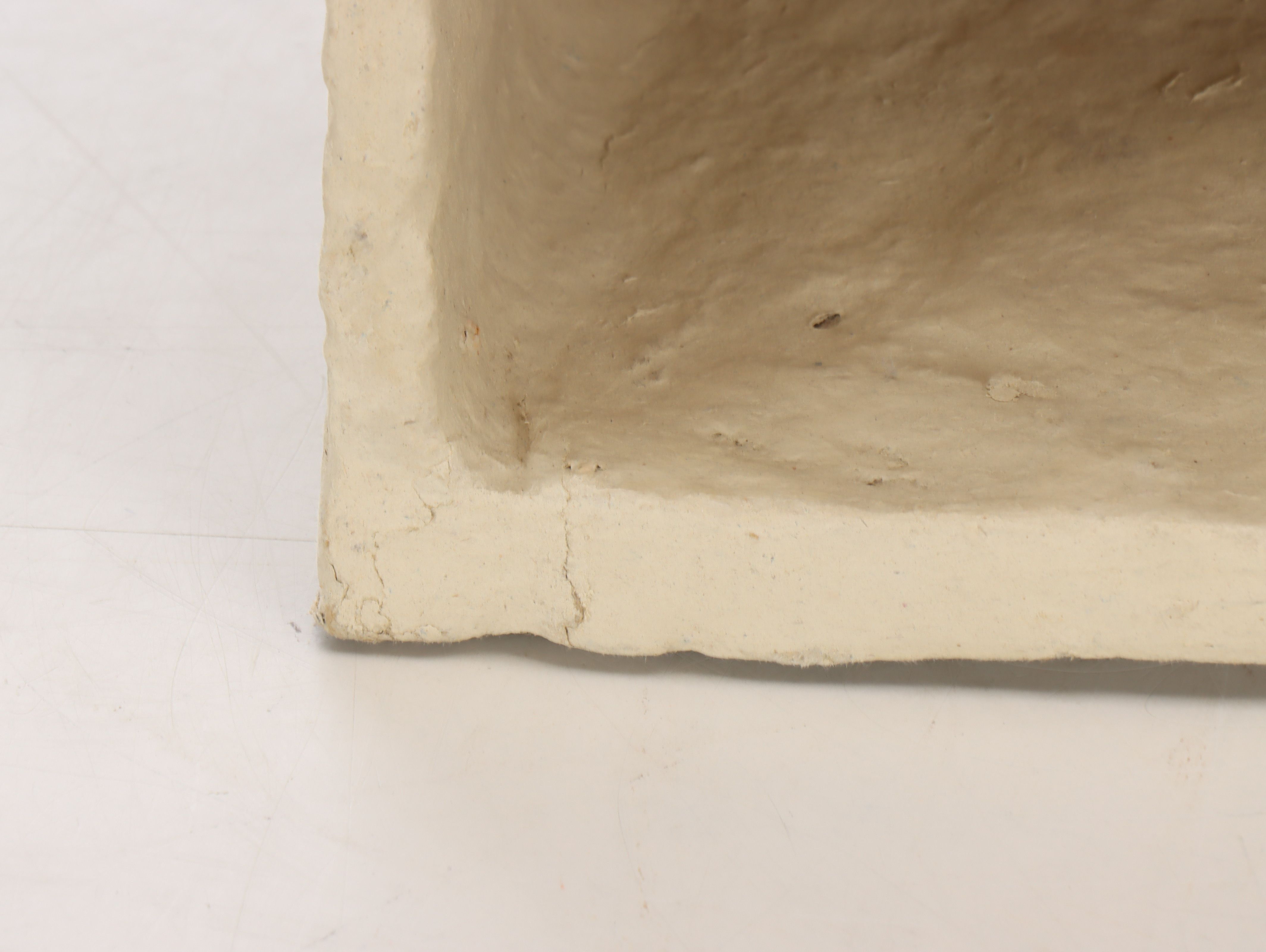 Primitive Style Papier-Mâché Wall Shelf Unit and Footed Planter