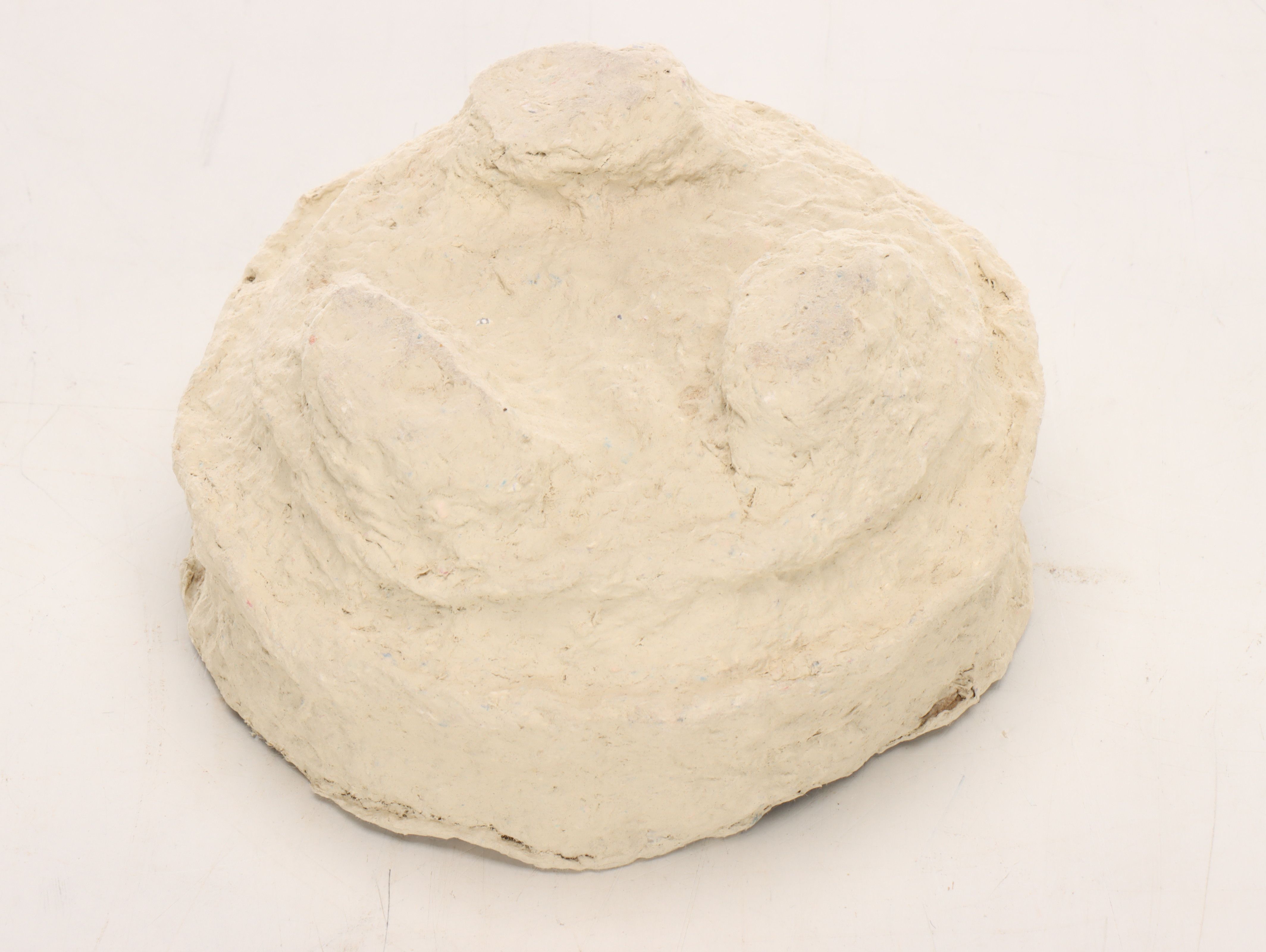 Primitive Style Papier-Mâché Wall Shelf Unit and Footed Planter