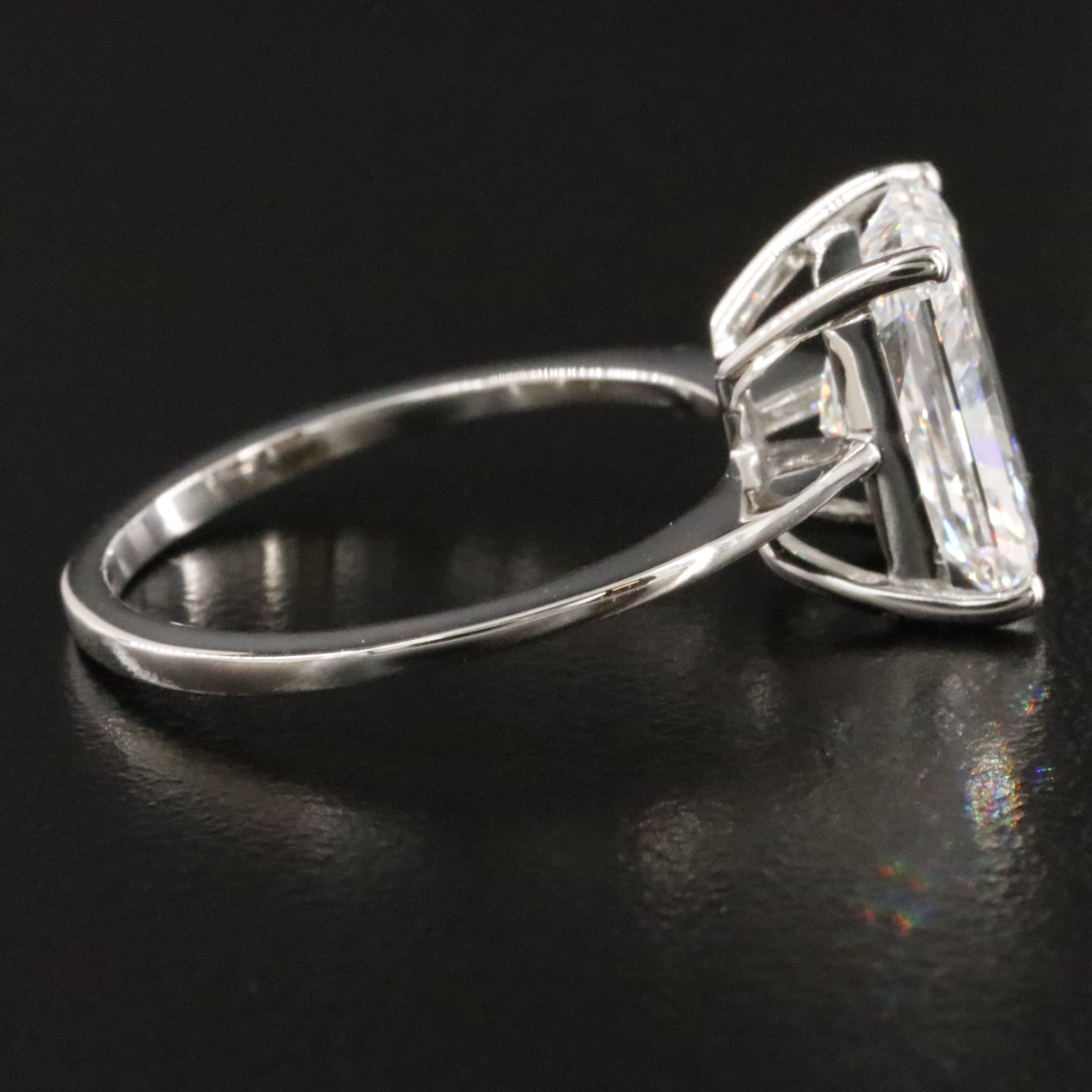 Platinum 3.00 CT Lab Grown Diamond Solitaire Ring with IGI Report