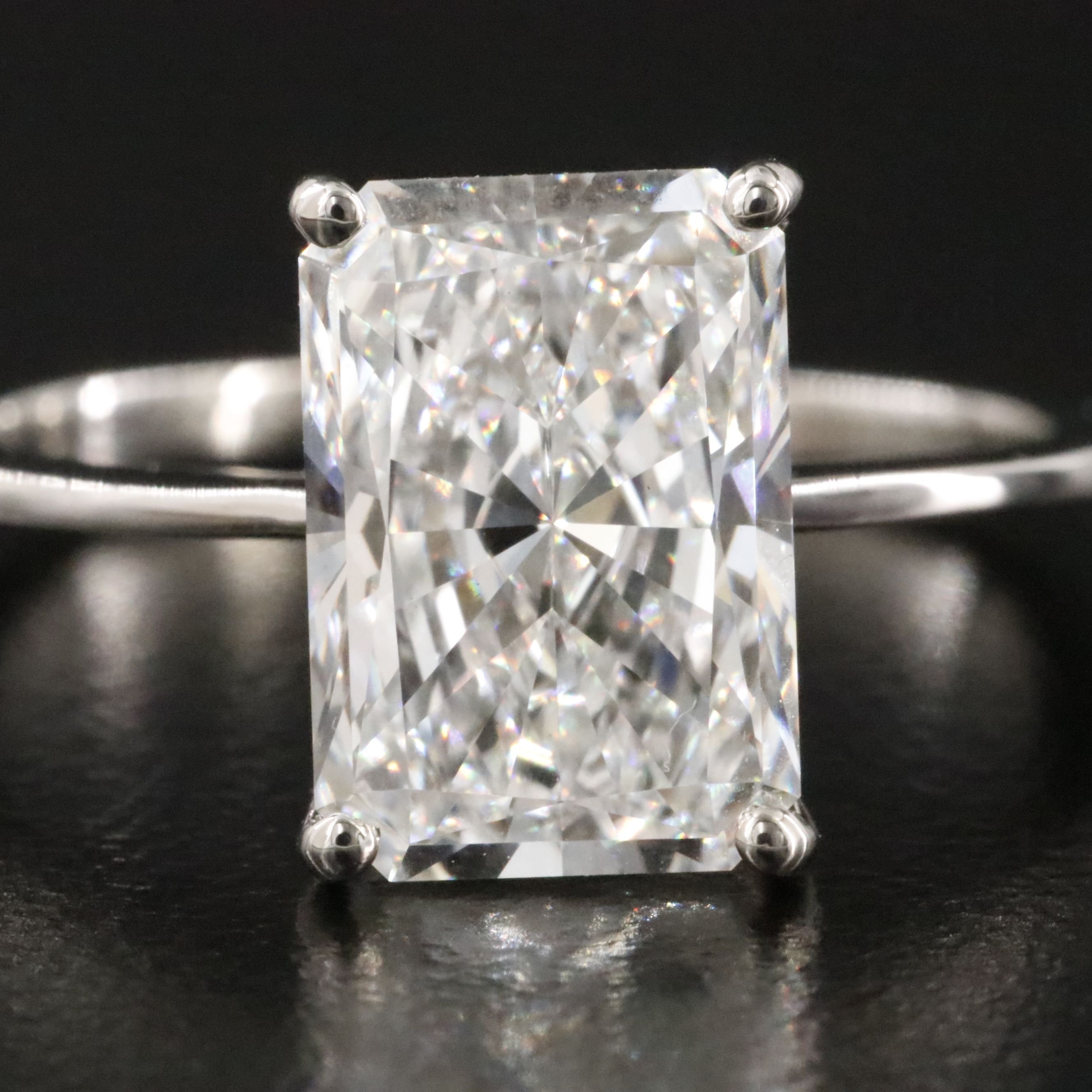 Platinum 3.00 CT Lab Grown Diamond Solitaire Ring with IGI Report