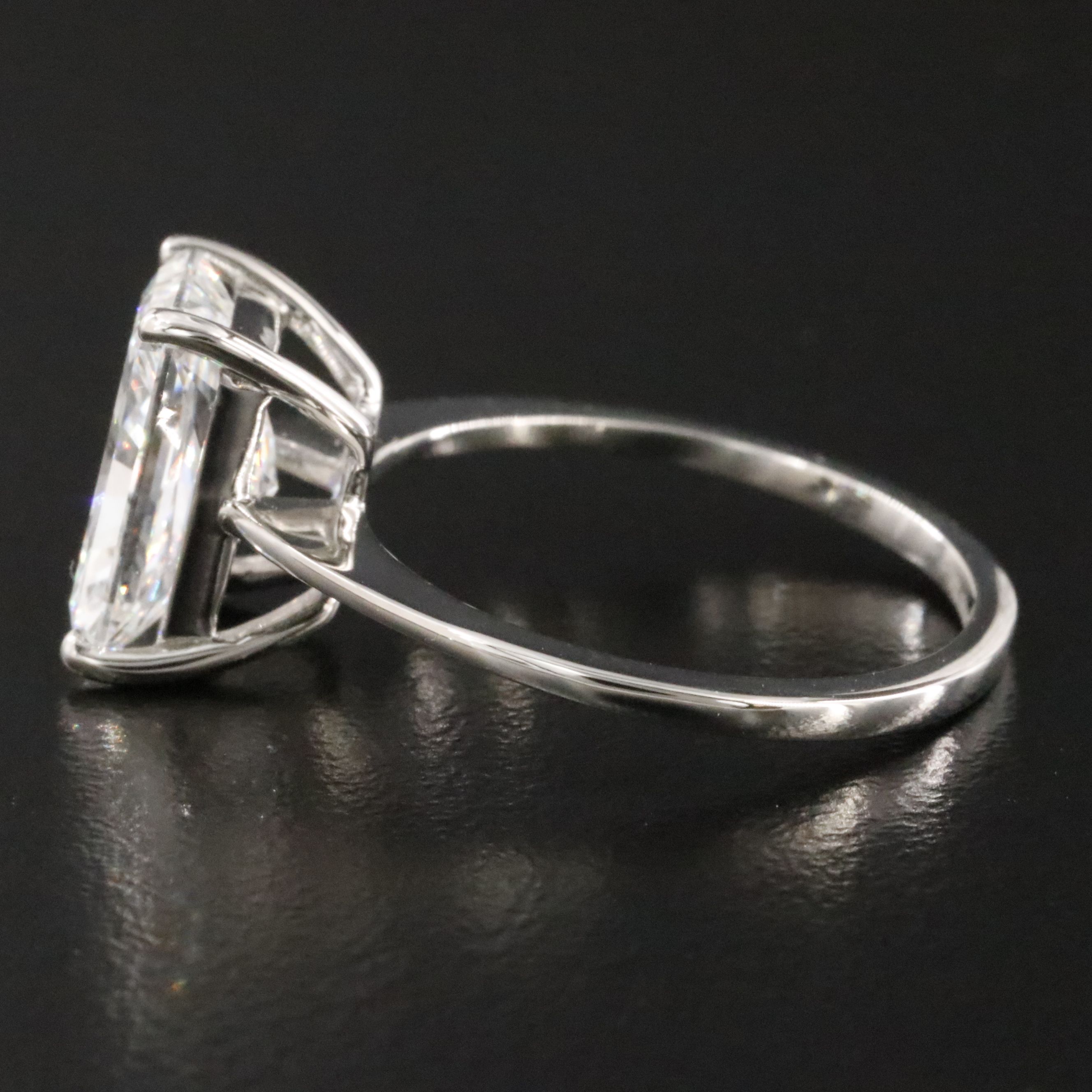 Platinum 3.00 CT Lab Grown Diamond Solitaire Ring with IGI Report