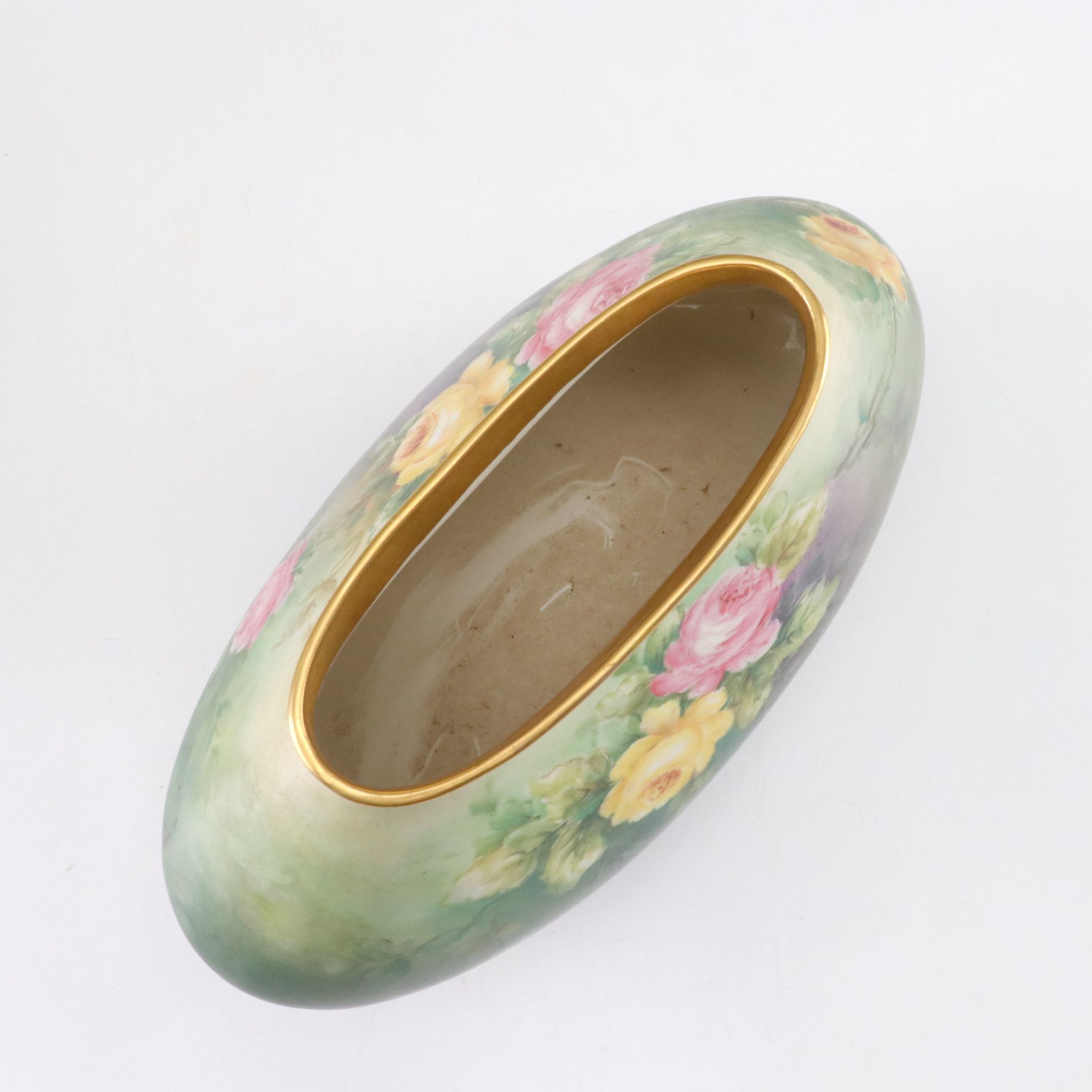 Hand-Painted and Gilt Porcelain Vases, Late 19th/Early 20th Century