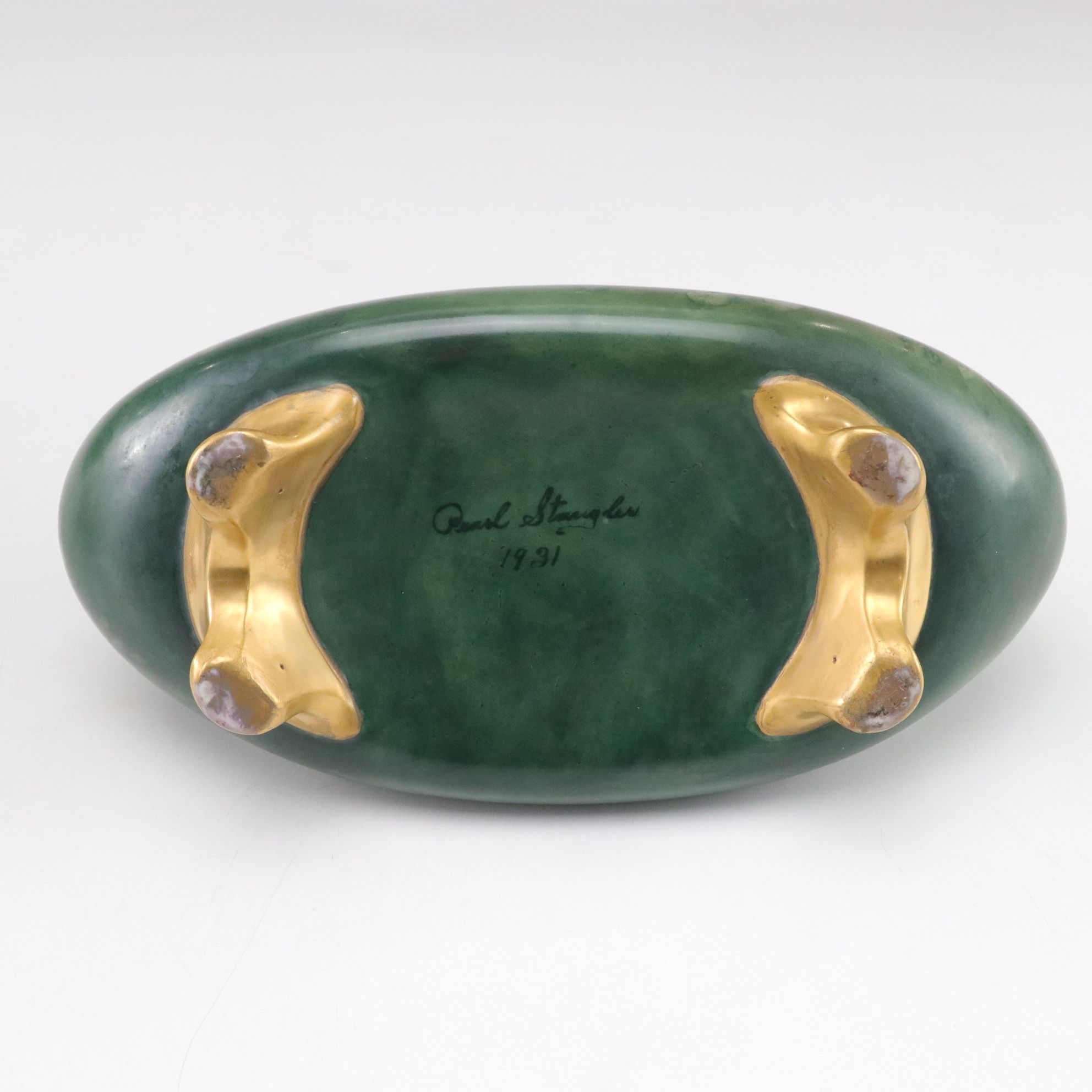 Hand-Painted and Gilt Porcelain Vases, Late 19th/Early 20th Century