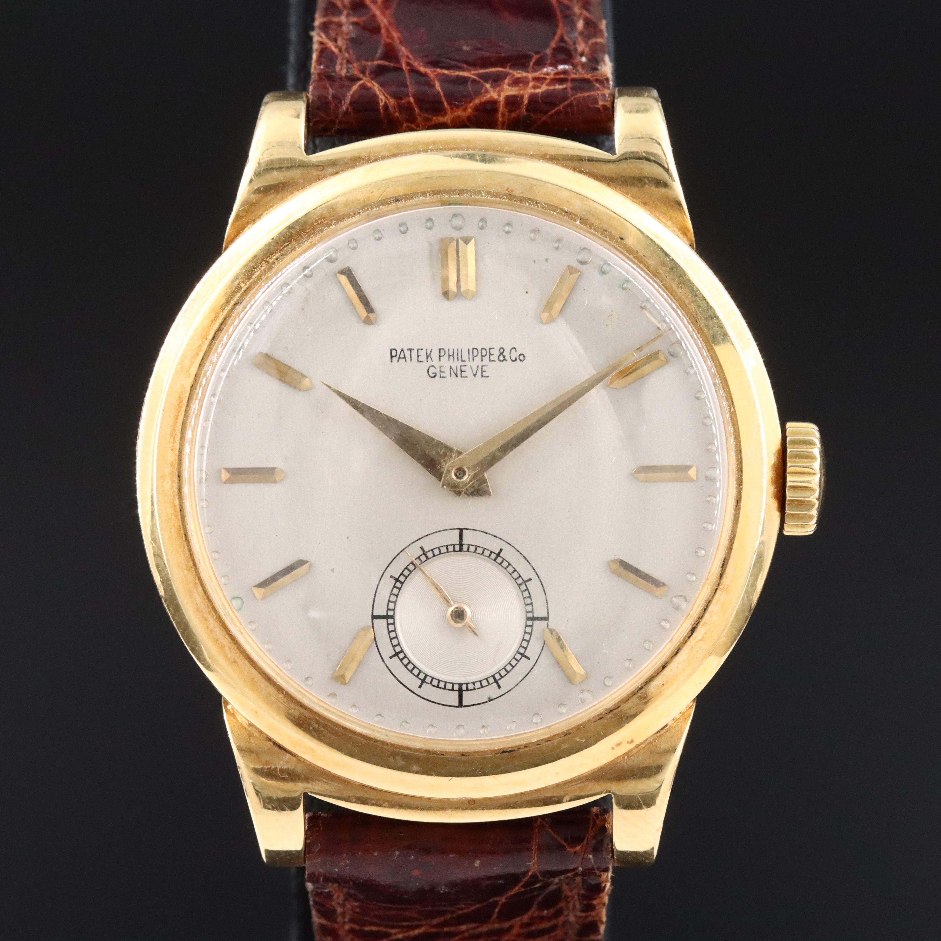 18K Patek Philippe Calatrava Scroll Lugs Vintage Model 1491 Watch