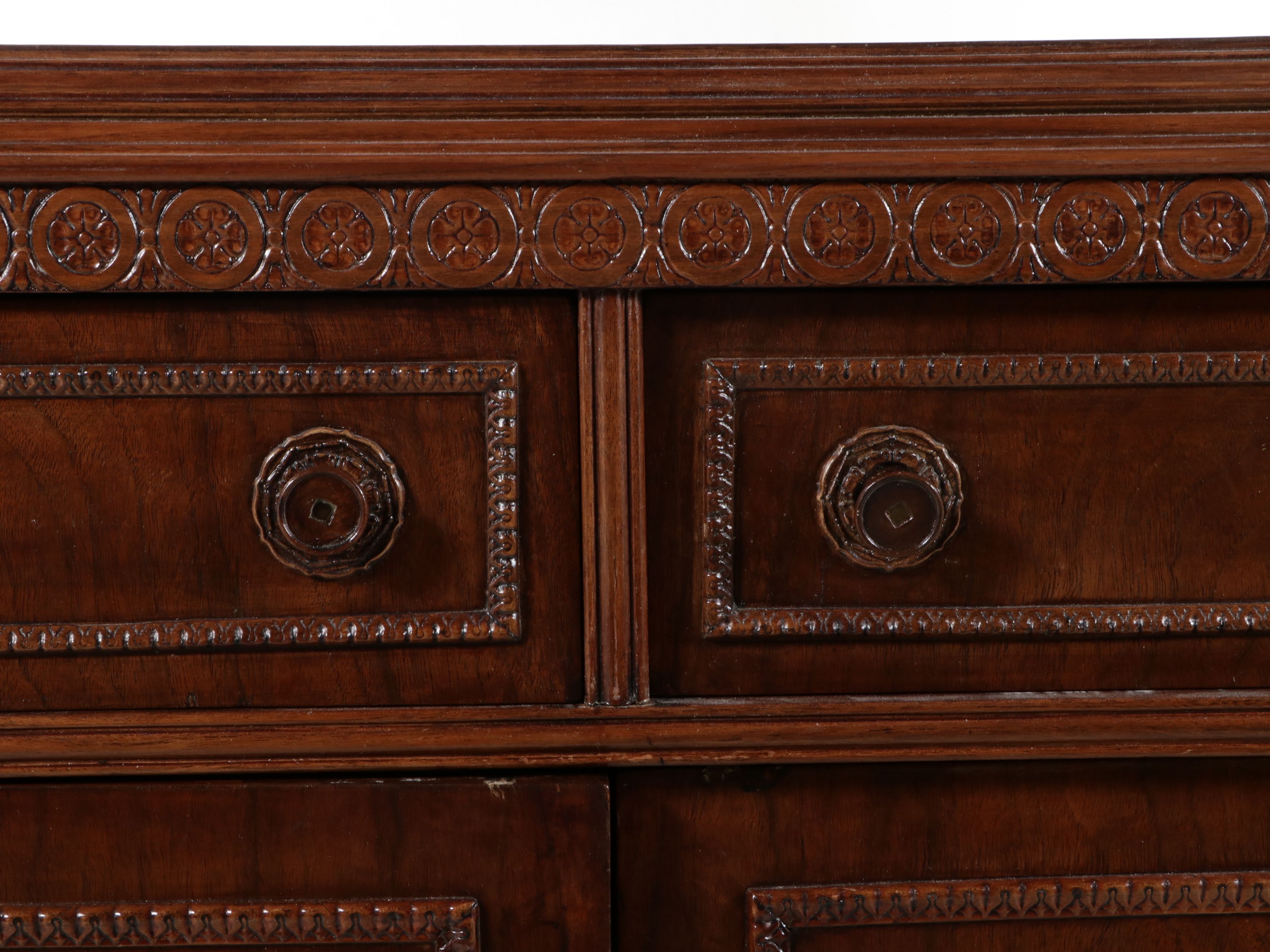 Quality Furniture Co. Hepplewhite Revival Style Mahogany Chifferobe