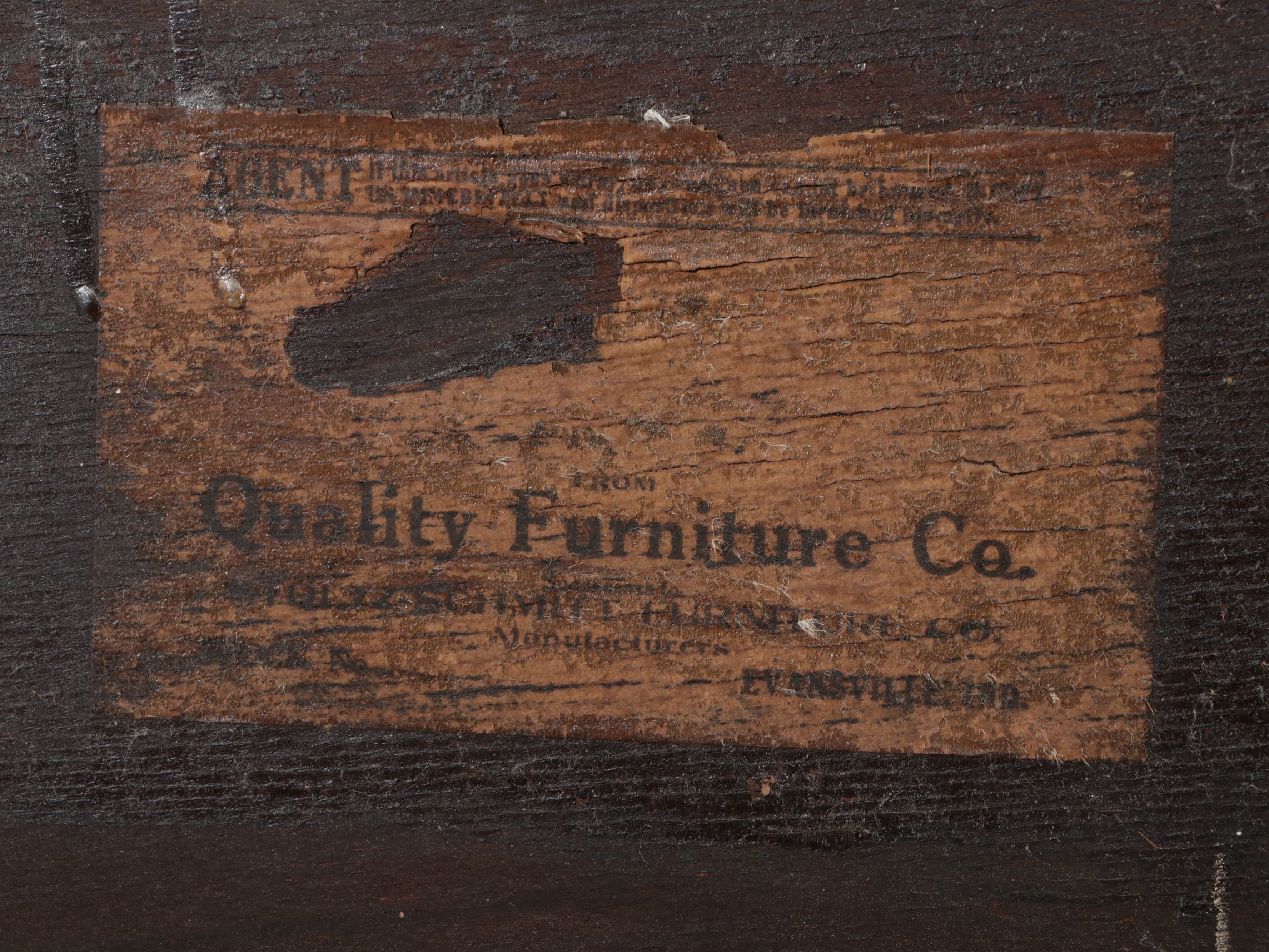 Quality Furniture Co. Hepplewhite Revival Style Mahogany Chifferobe