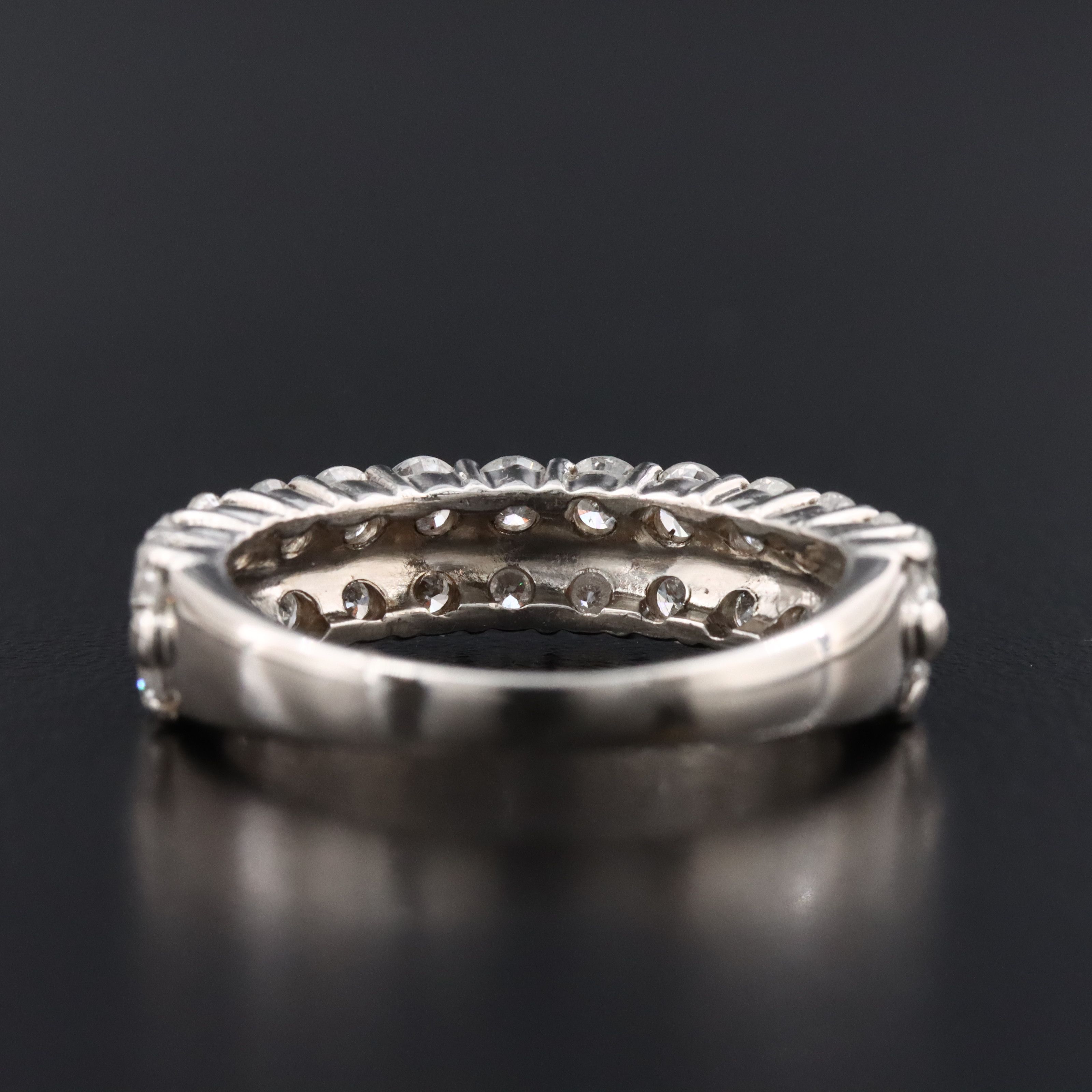Platinum 2.00 CTW Diamond Double Row Ring