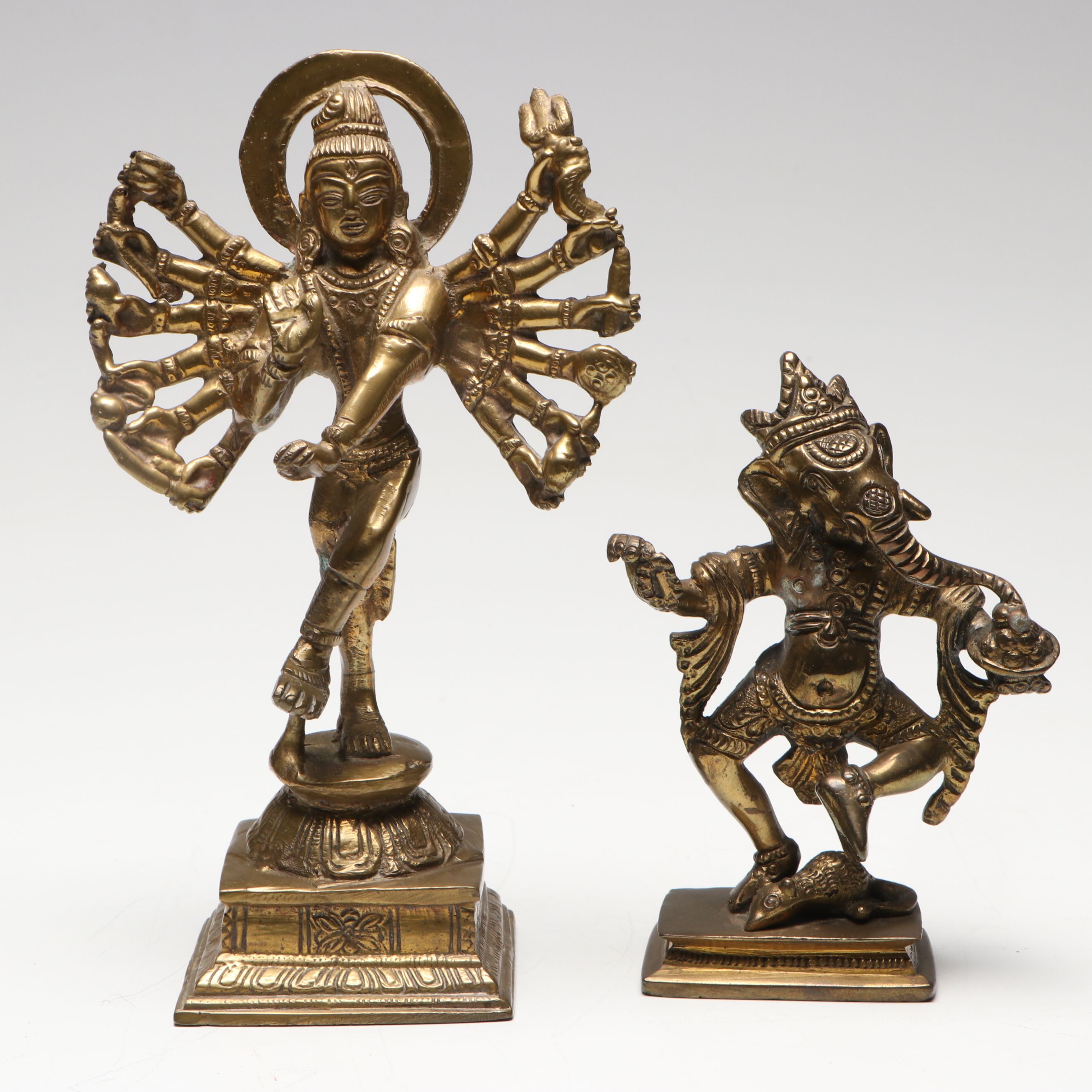 Brass Finish Nataraja Form Shiva, Ganesh and Other Hindu Deities