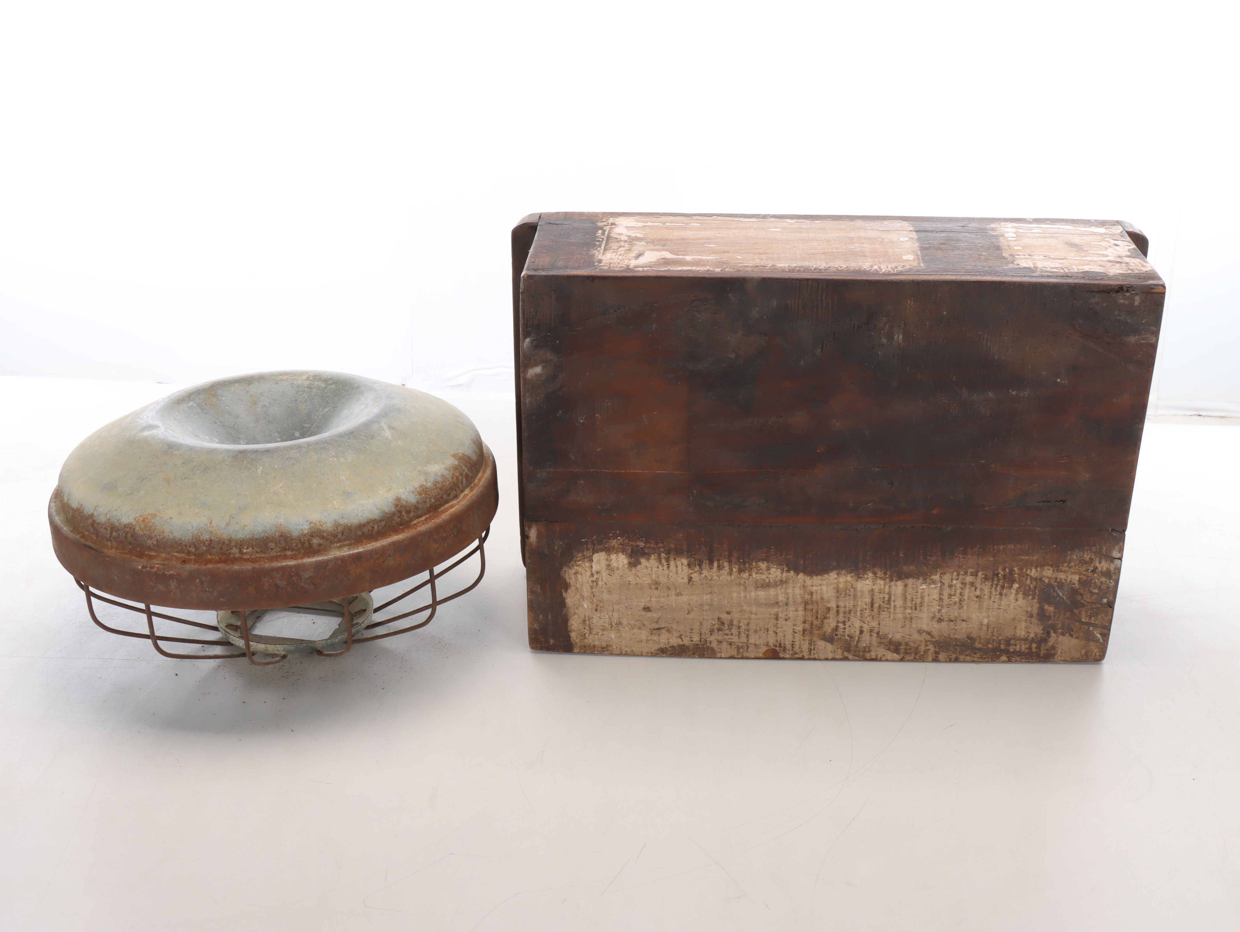 Decorative Boxes and Wire Cage Fixture