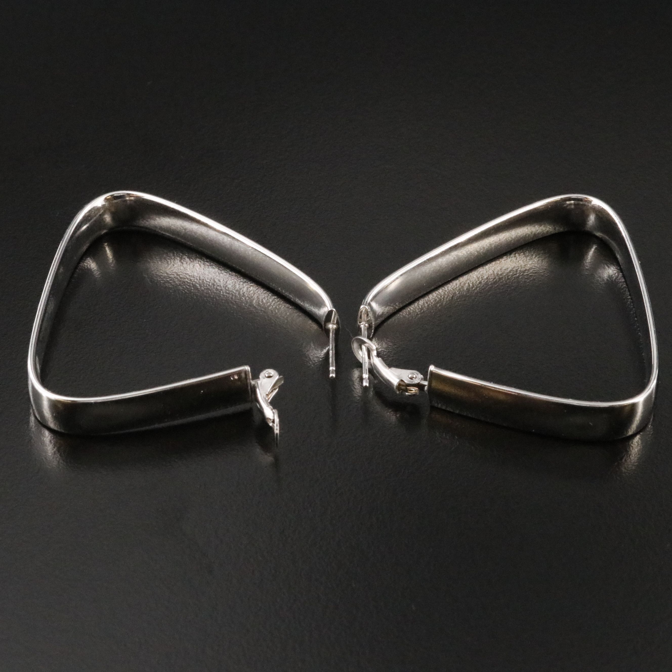 14K Triangle Hoop Earrings