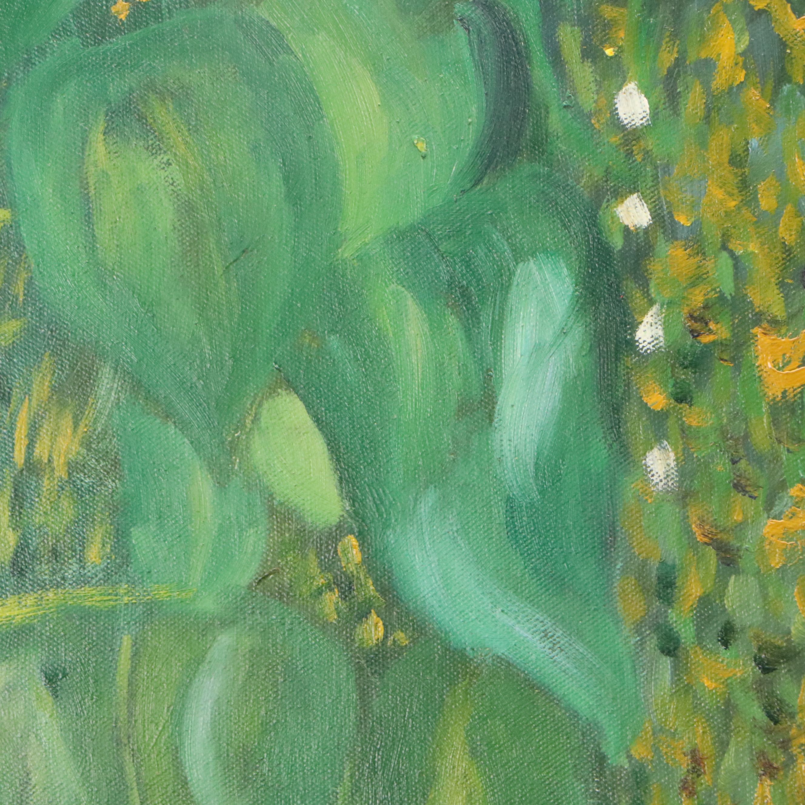 After Gustav Klimt Oil Master Copy of "The Sunflower," 21st Century