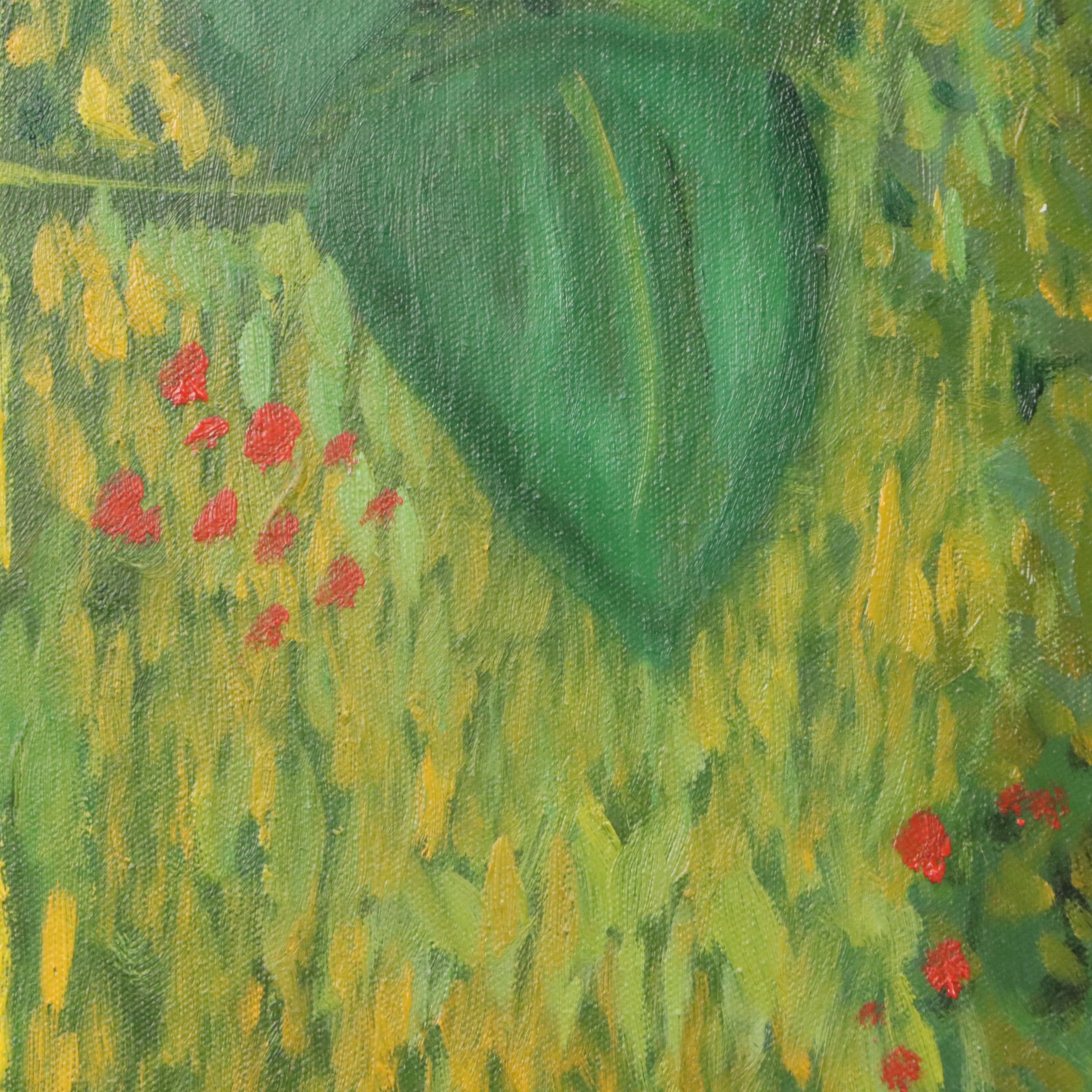 After Gustav Klimt Oil Master Copy of "The Sunflower," 21st Century
