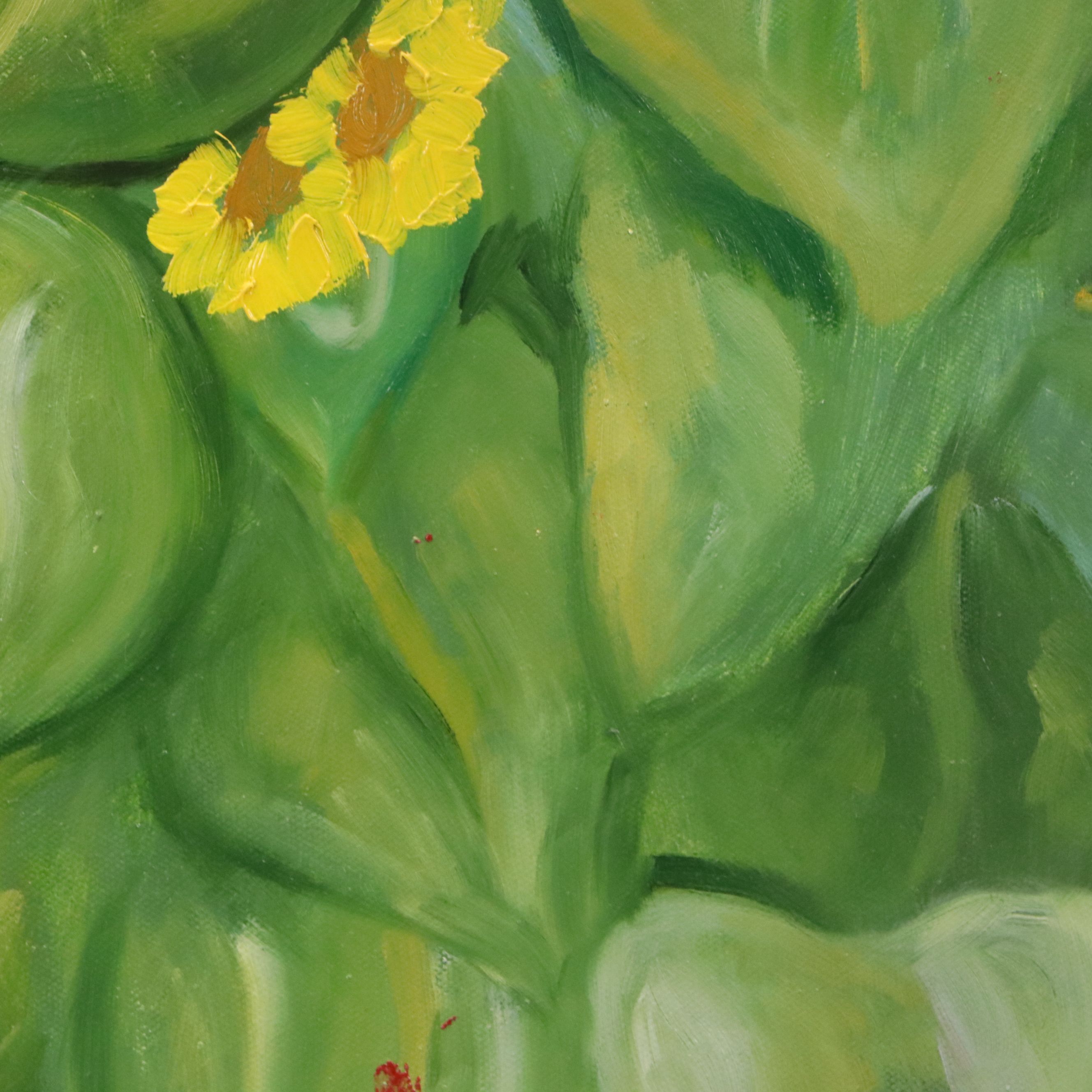 After Gustav Klimt Oil Master Copy of "The Sunflower," 21st Century