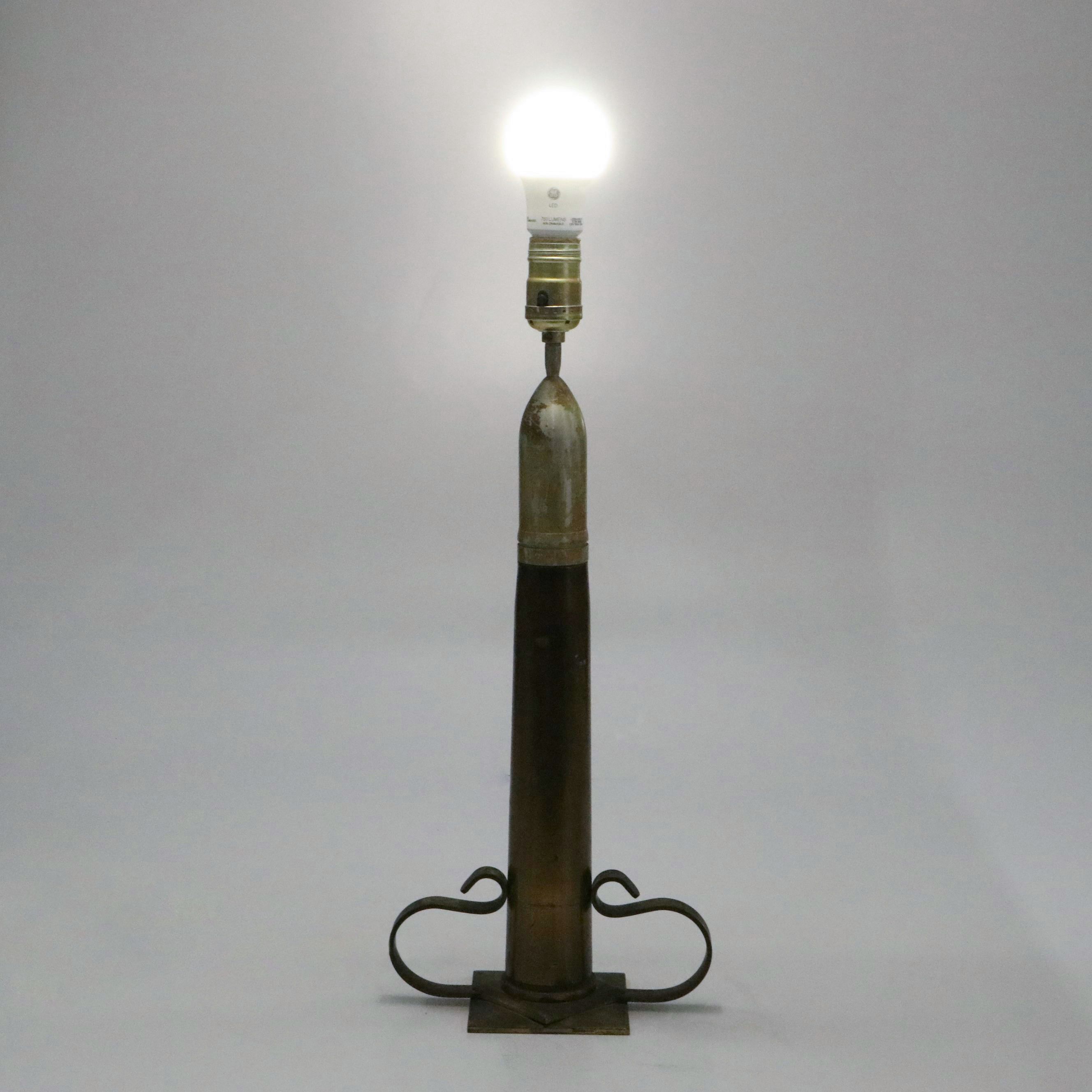 Missile Shell Table Lamp, Ashtray and Container