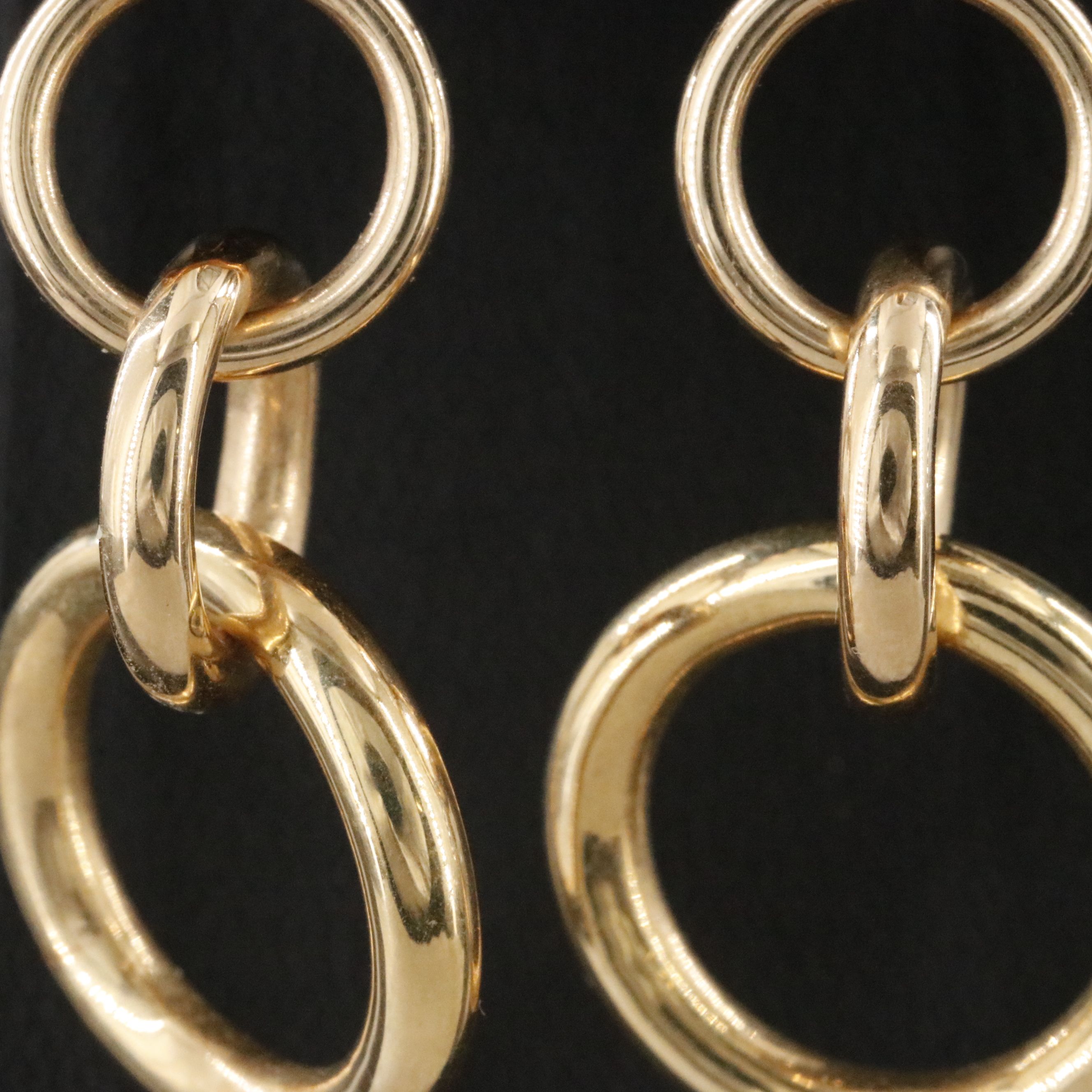 14K Graduated Circle Earrings