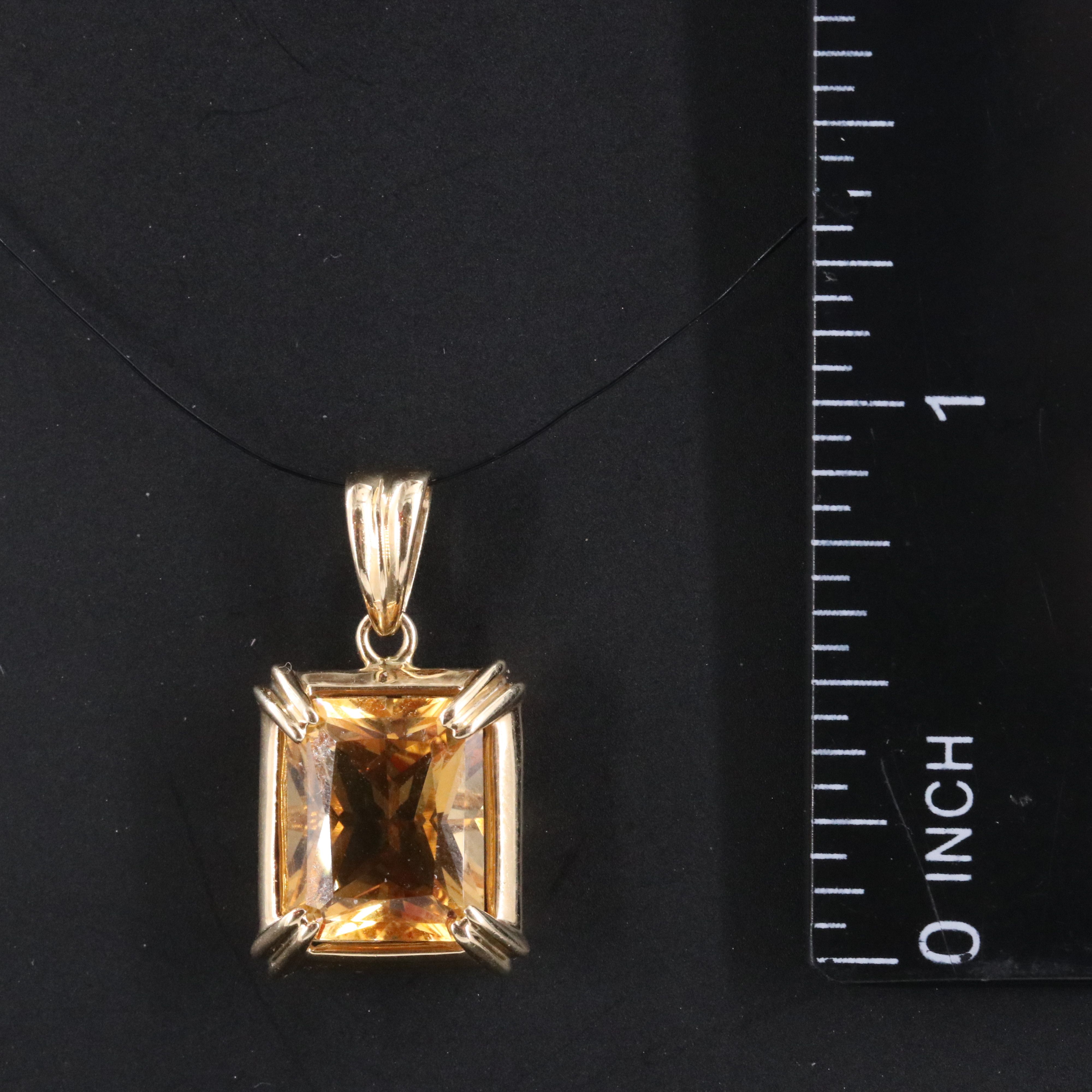 14K Citrine Pendant