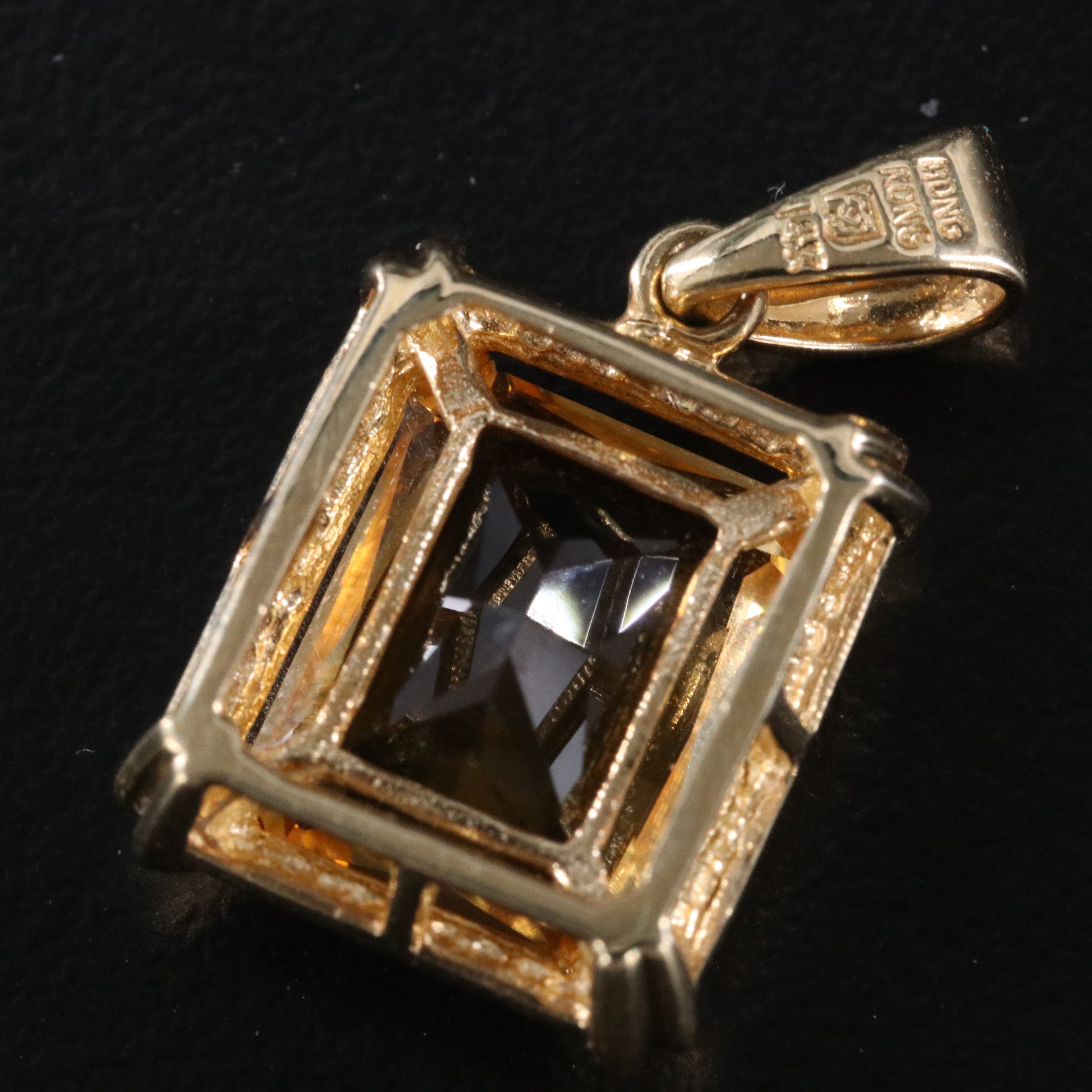 14K Citrine Pendant