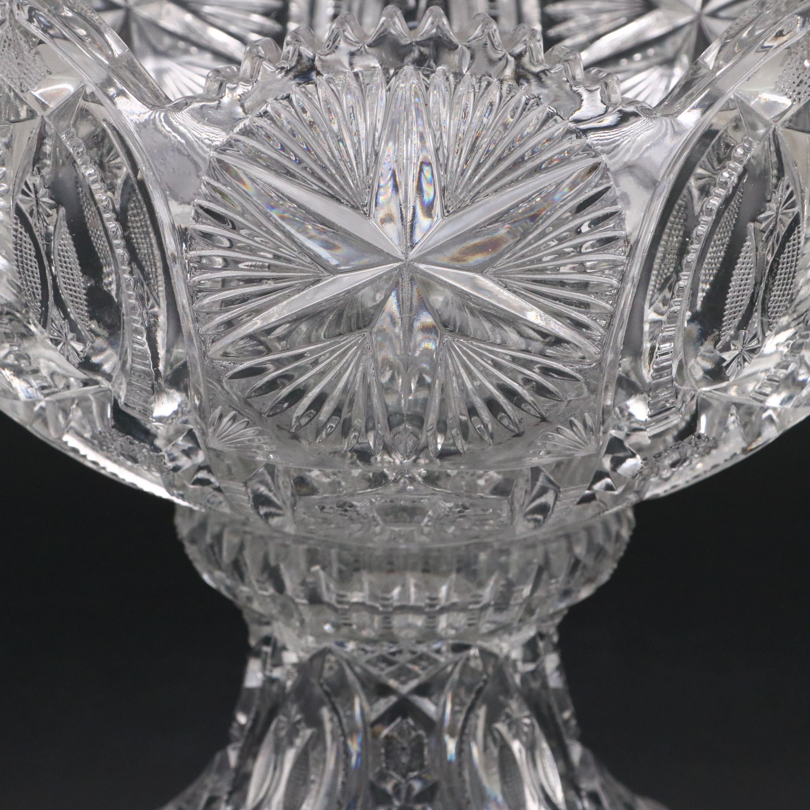 Millersburg "Ohio Star" American Brilliant Glass Punch Set, 1909-1911