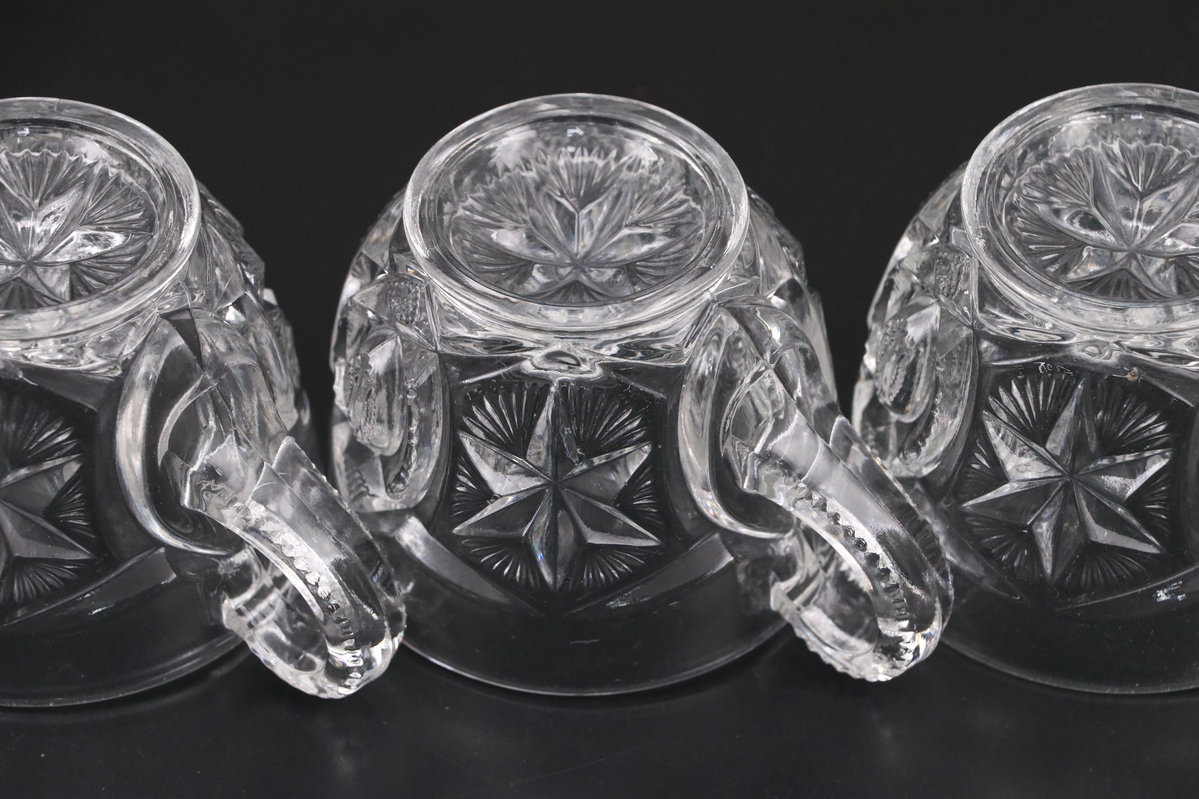 Millersburg "Ohio Star" American Brilliant Glass Punch Set, 1909-1911