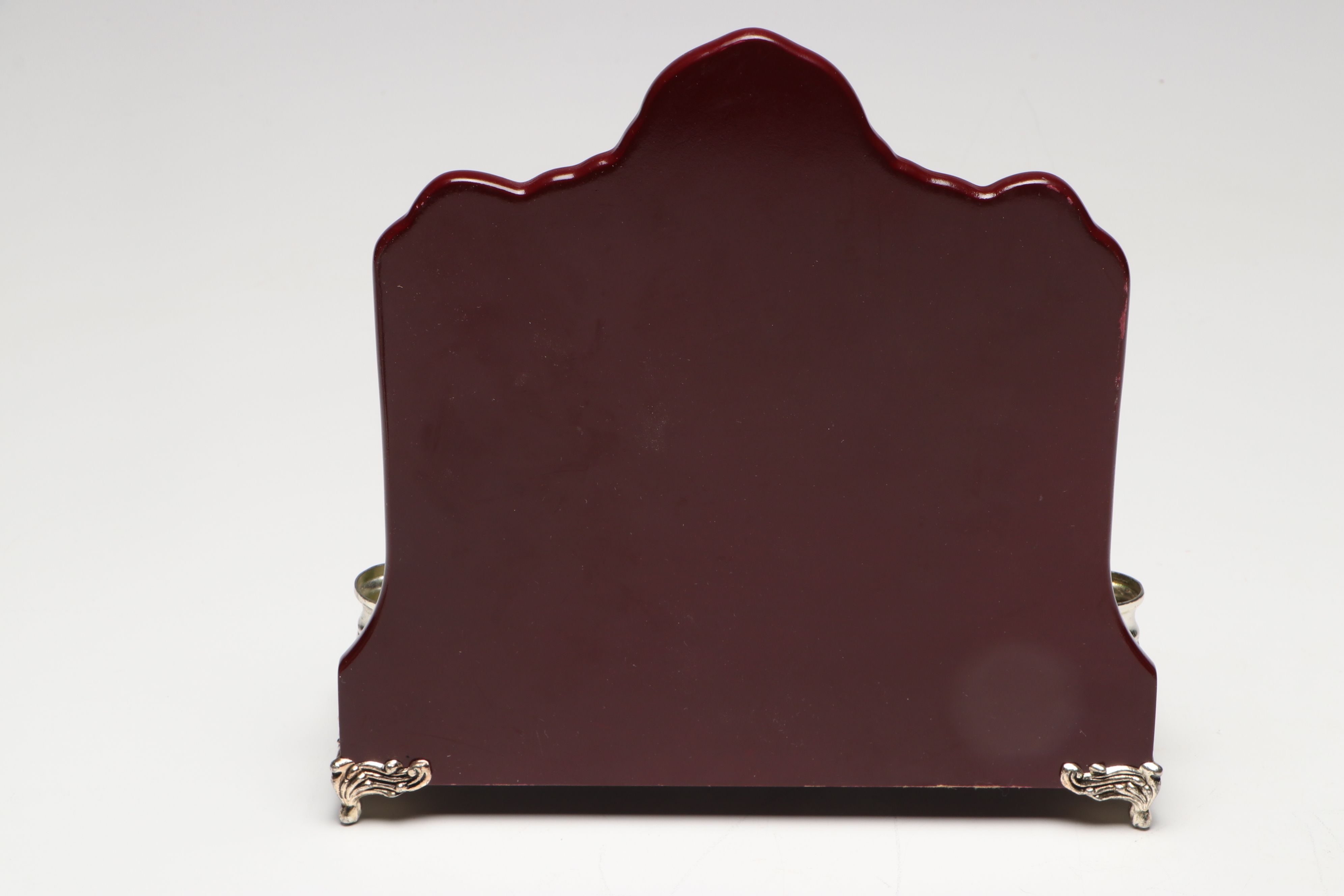 Metal Plated and Wood Menorah