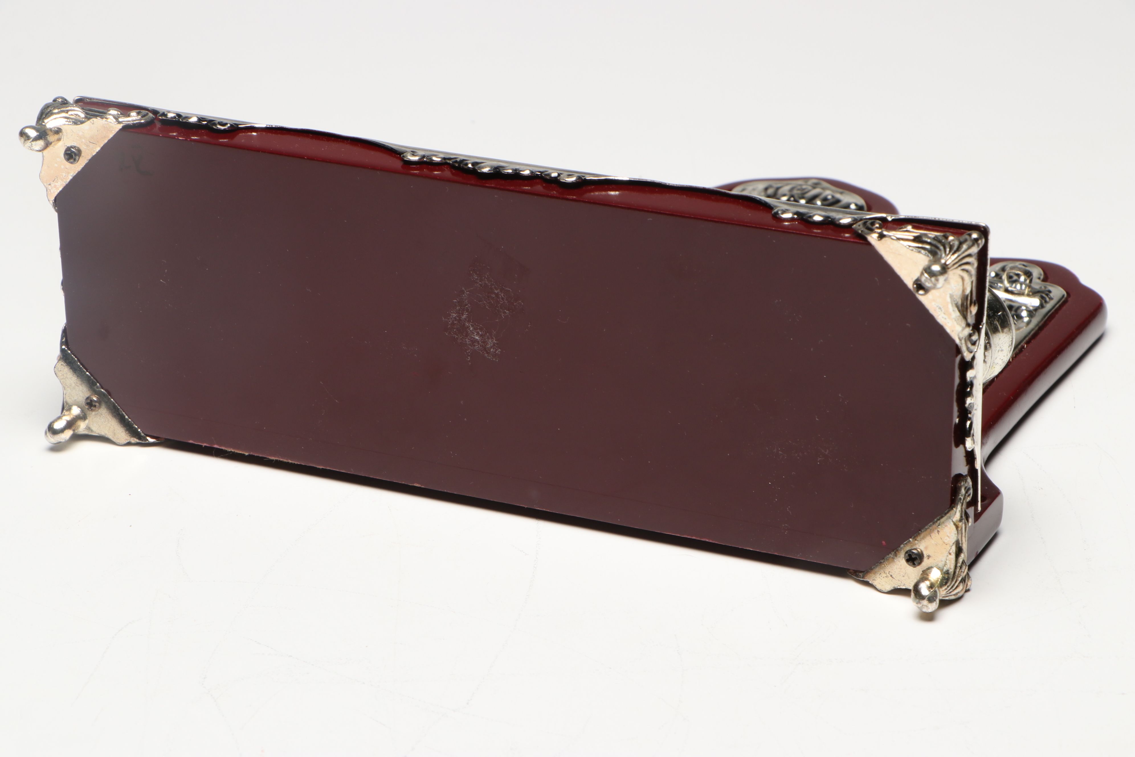 Metal Plated and Wood Menorah